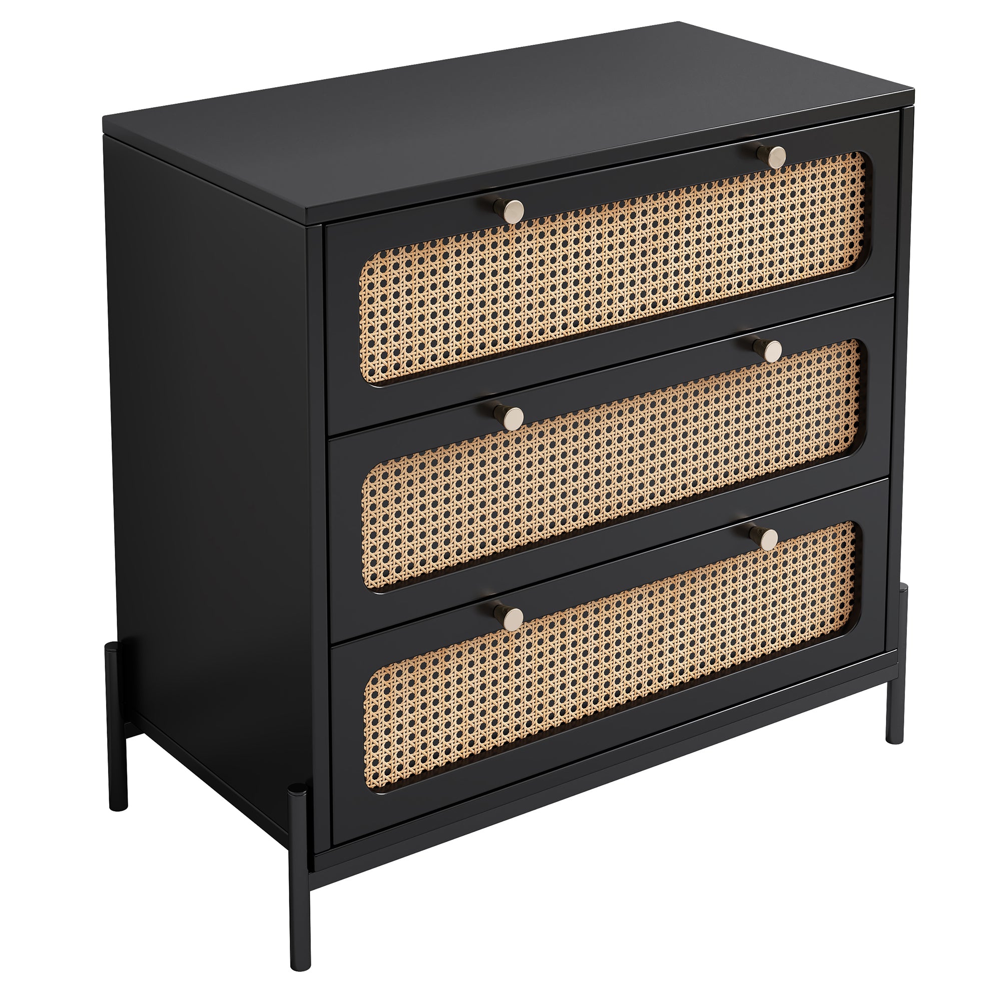 3-Drawer Wood Bachelors Chest for Bedroom, Living Room