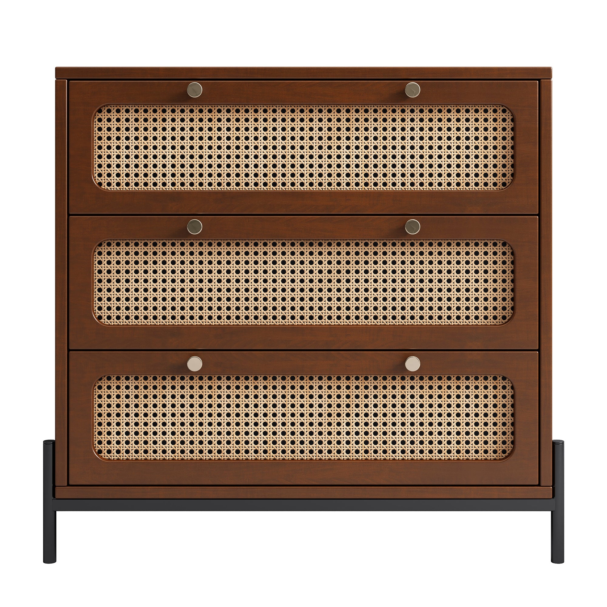 3-Drawer Wood Bachelors Chest for Bedroom, Living Room