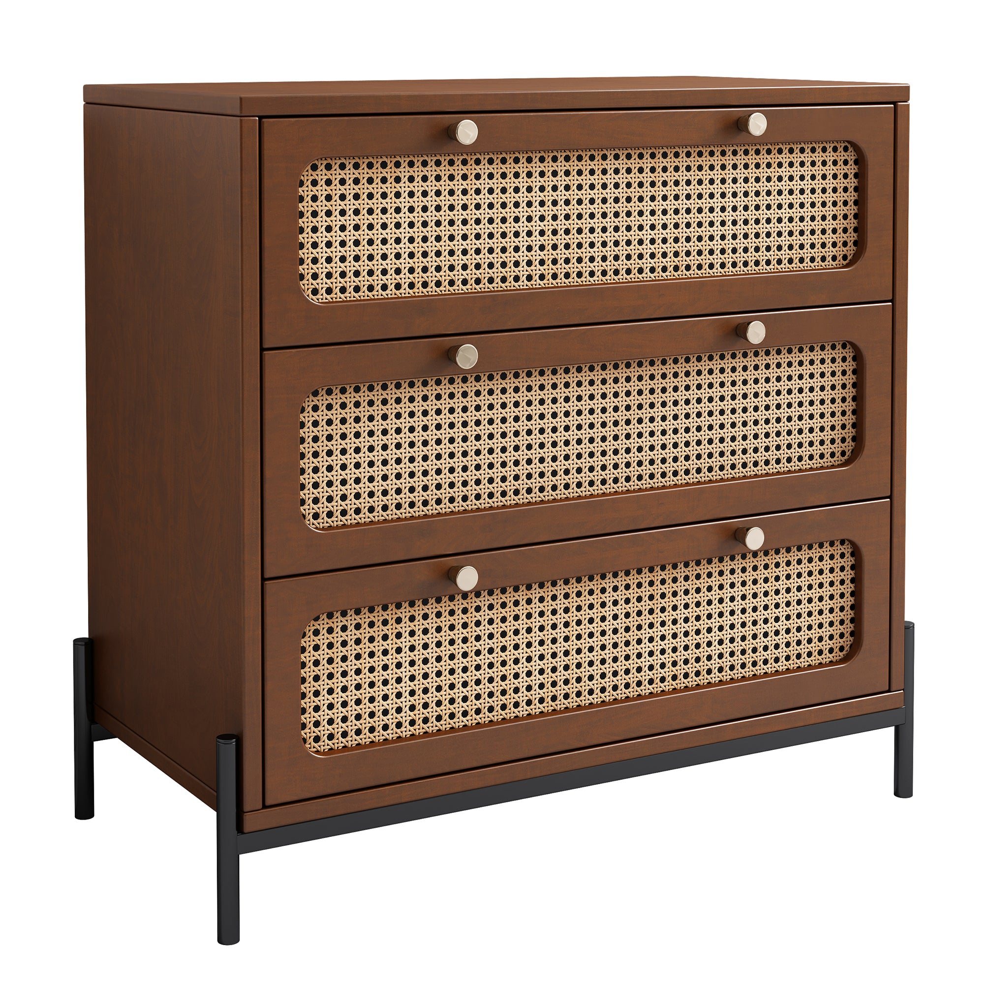 3-Drawer Wood Bachelors Chest for Bedroom, Living Room