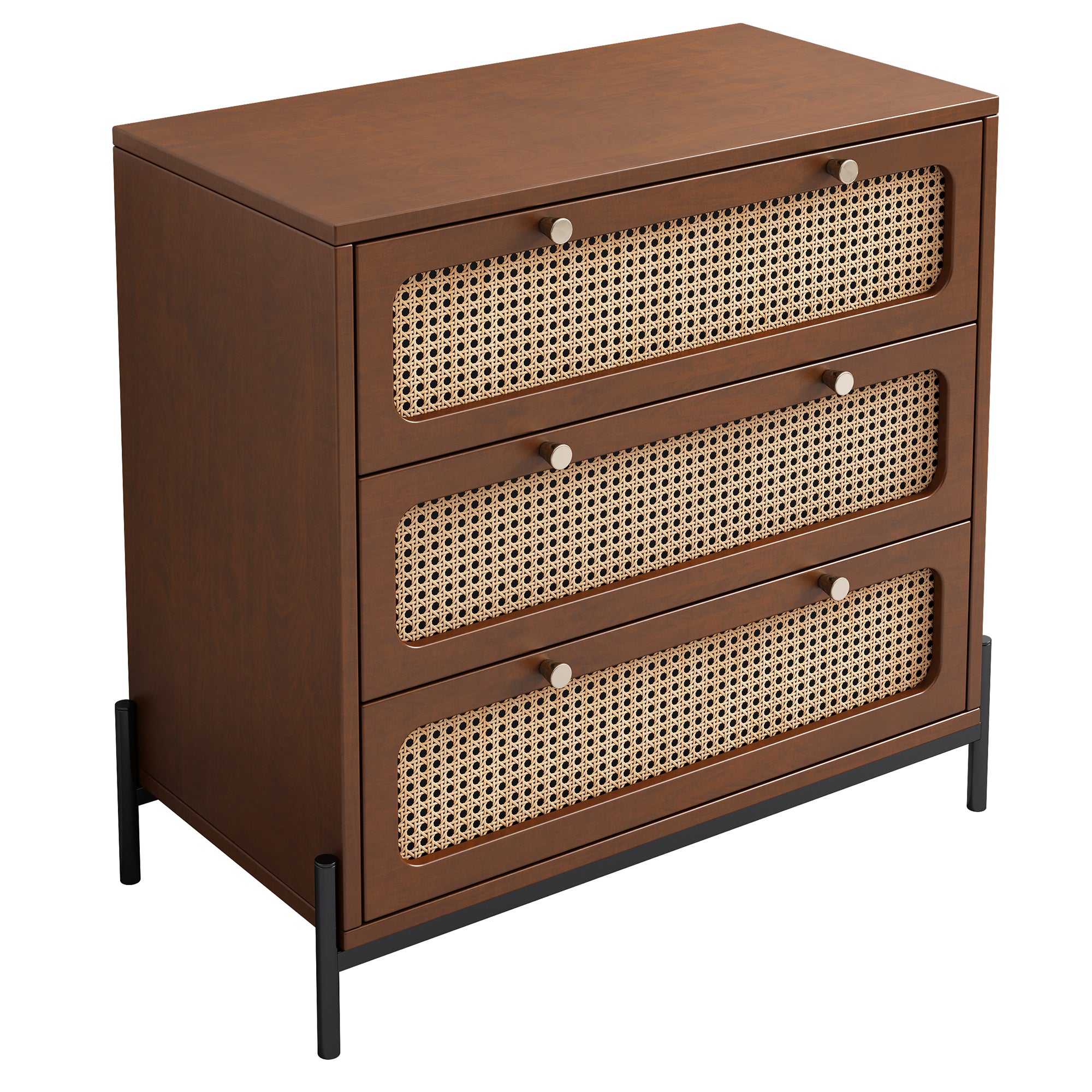 3-Drawer Wood Bachelors Chest for Bedroom, Living Room