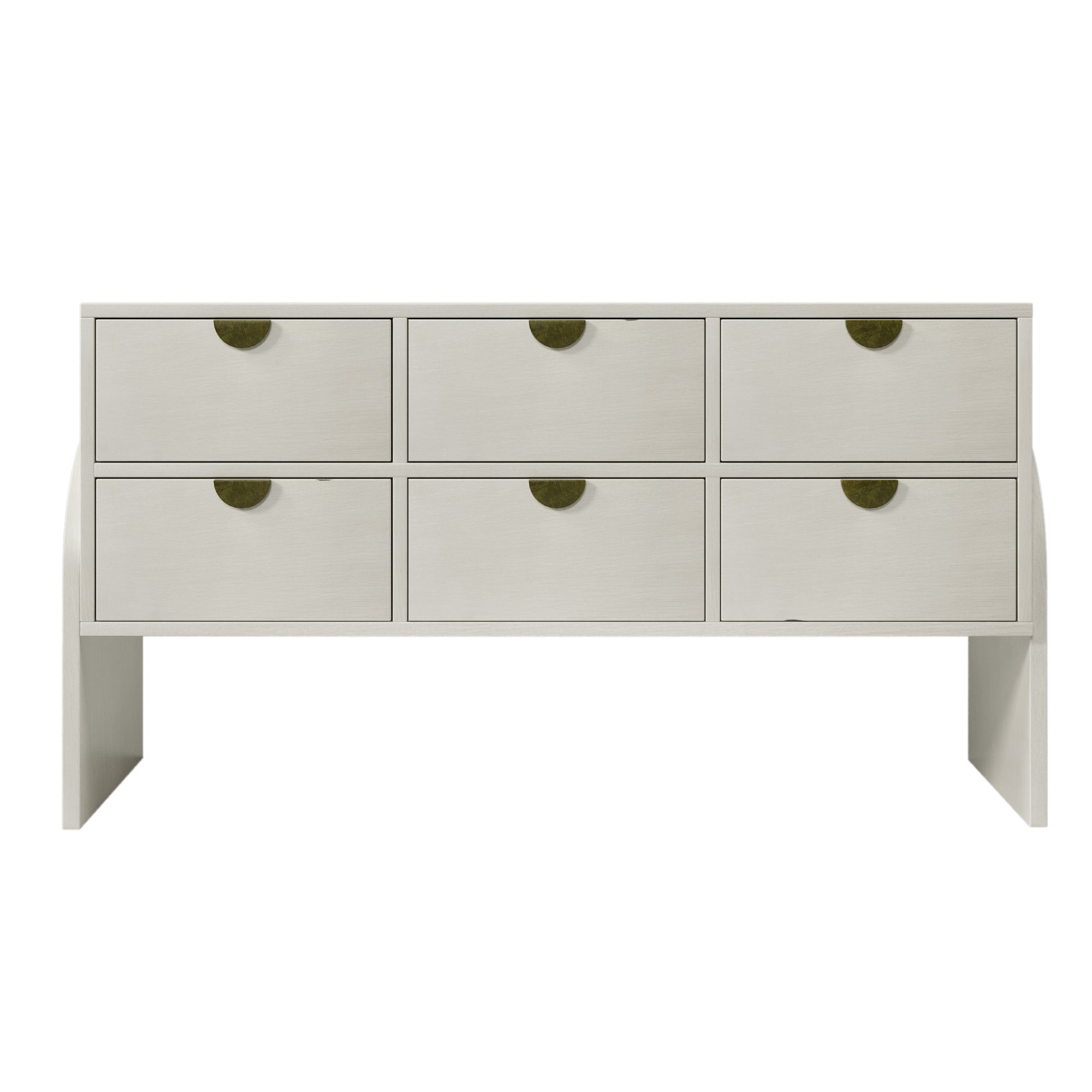 2-Drawer Rubber Wood Nightstand in Antique White