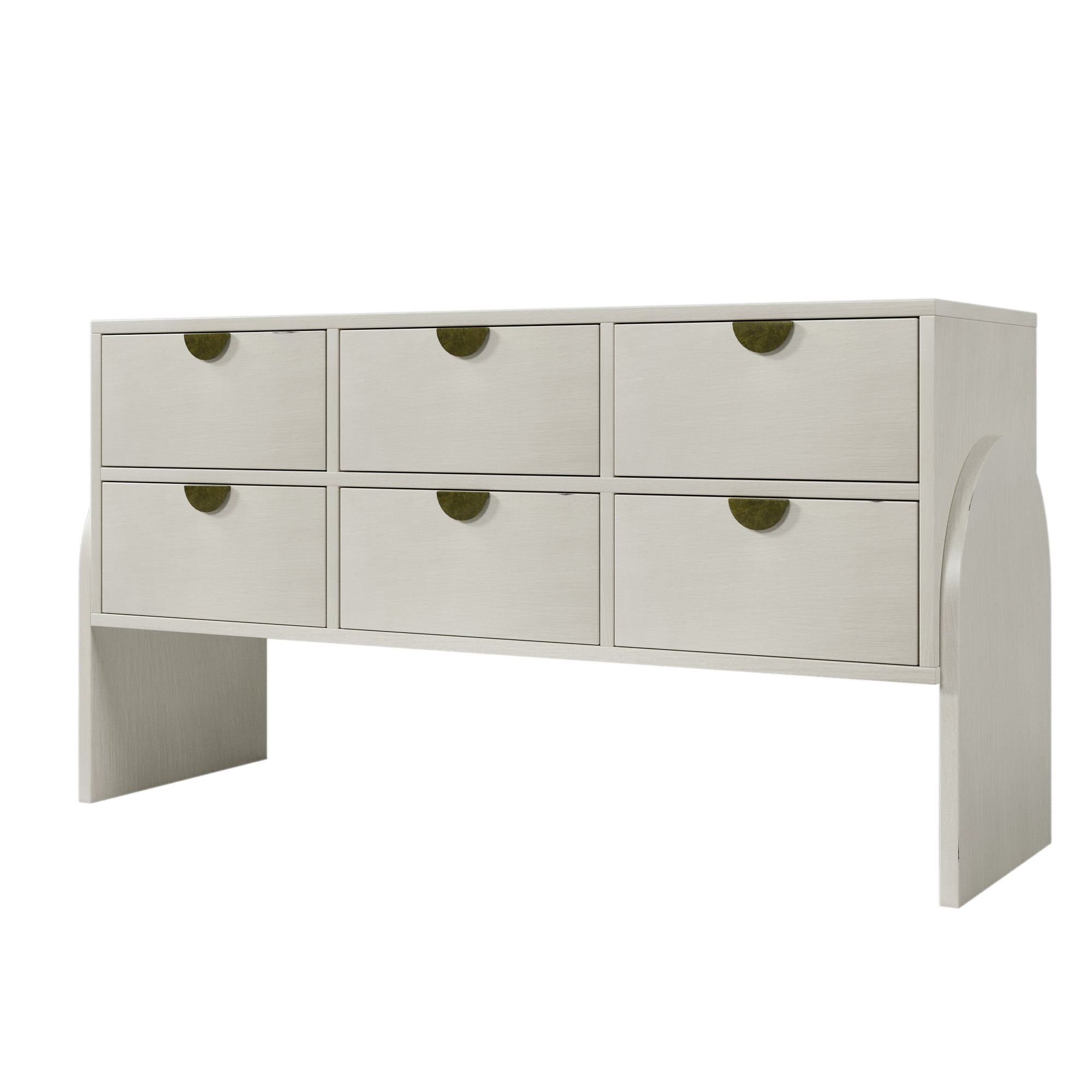 2-Drawer Rubber Wood Nightstand in Antique White