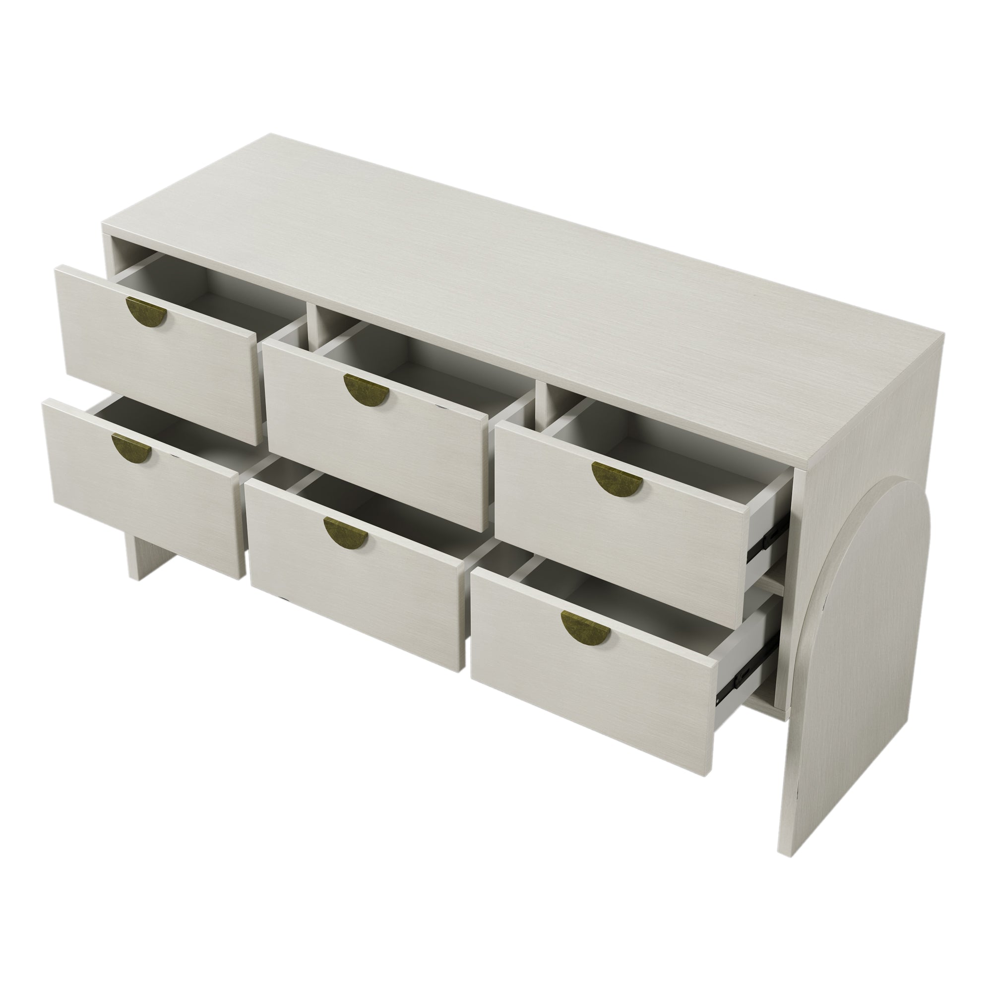 2-Drawer Rubber Wood Nightstand in Antique White