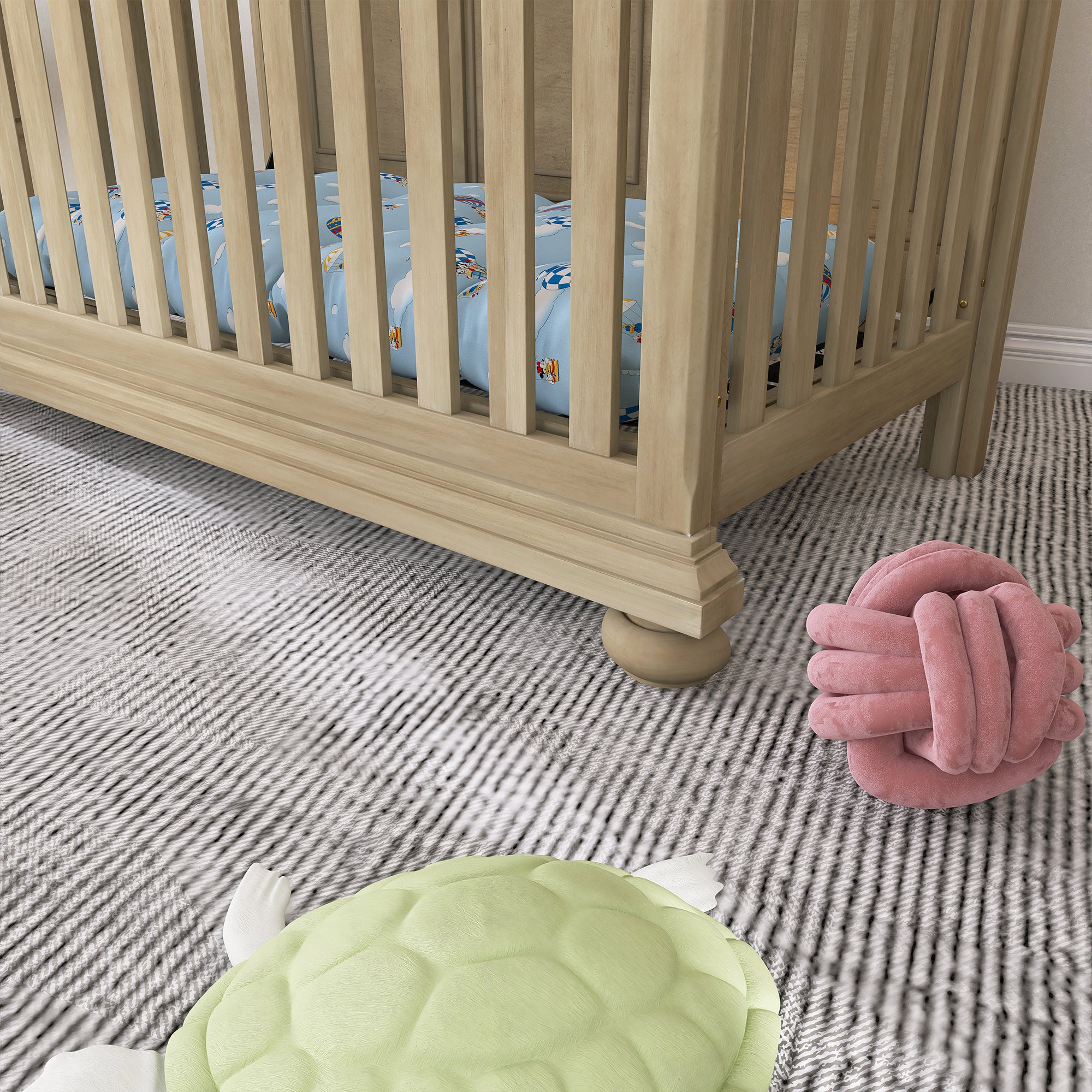 Traditional Farmhouse Style 4-in-1 Full Size Convertible Crib - Converts to Toddler Bed and Daybed and Full-Size Bed