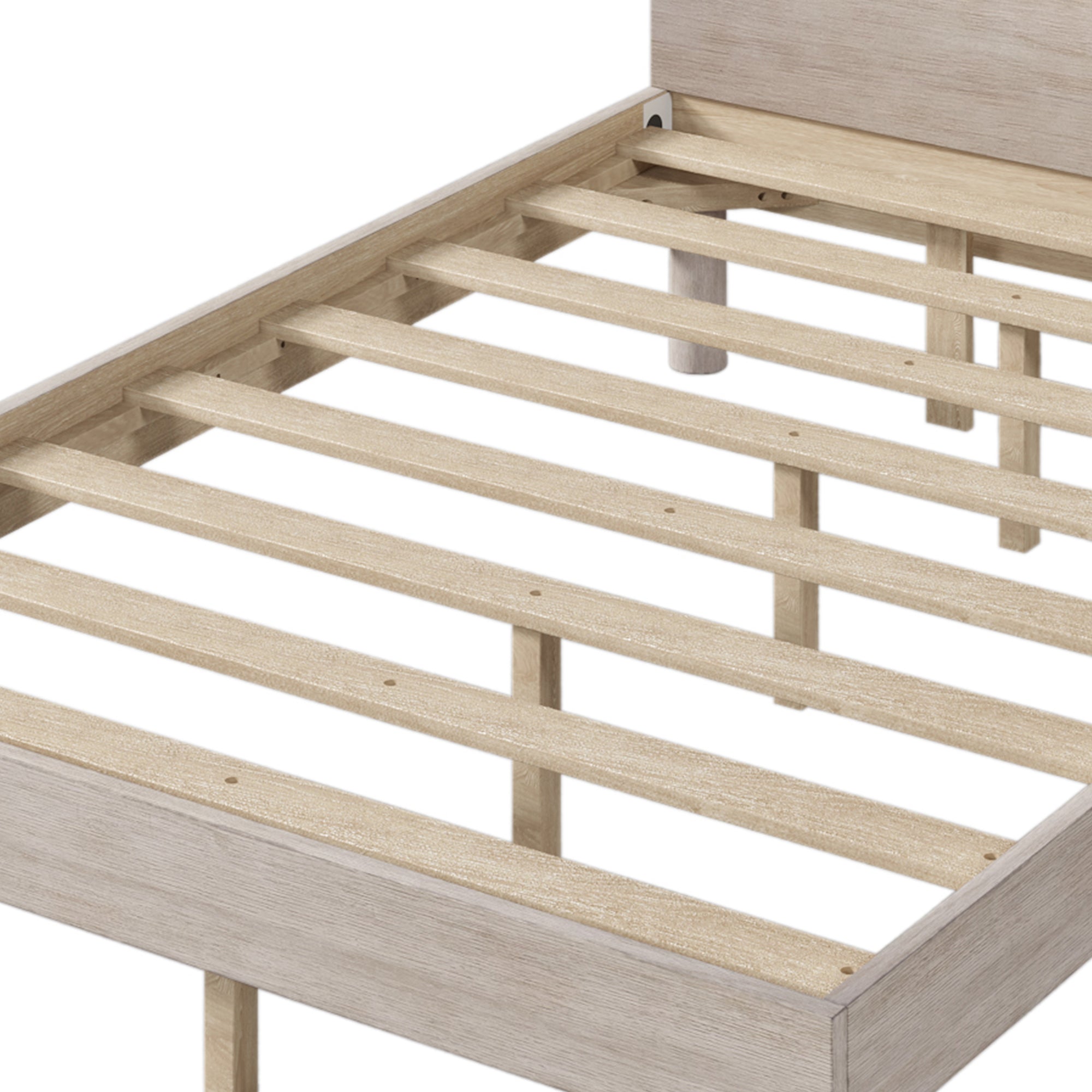 3 Pieces Wood Frame Bedroom Set with Full Platform Bed and Nightstand and Dresser