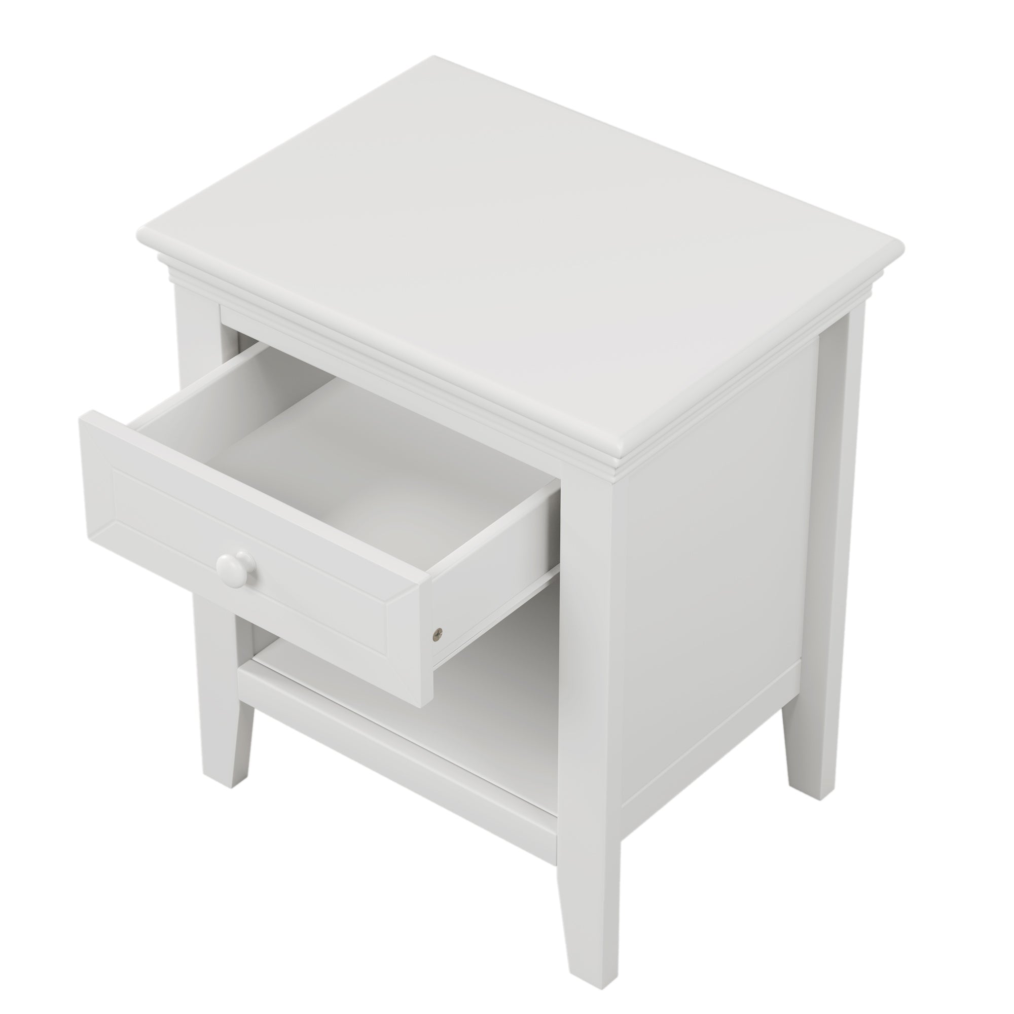 3-Drawer Solid Wood Nightstand in Natural/ Coffee