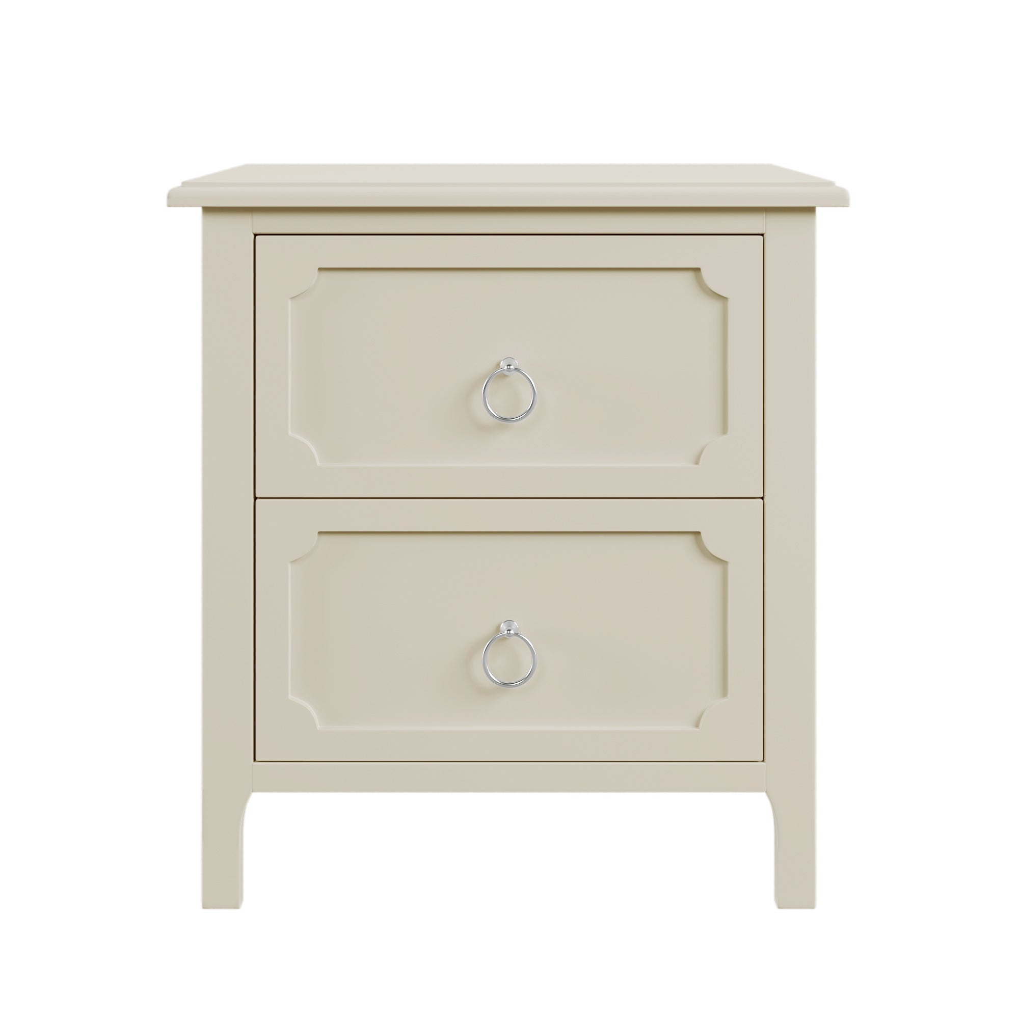 3-Drawer Solid Wood Nightstand in Natural/ Coffee