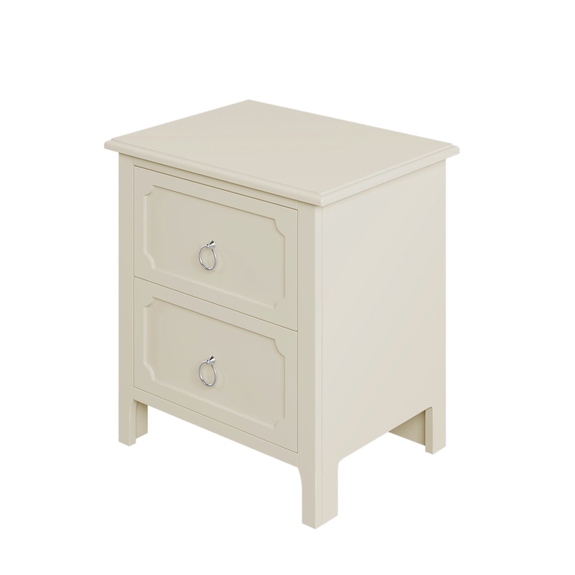 3-Drawer Solid Wood Nightstand in Natural/ Coffee