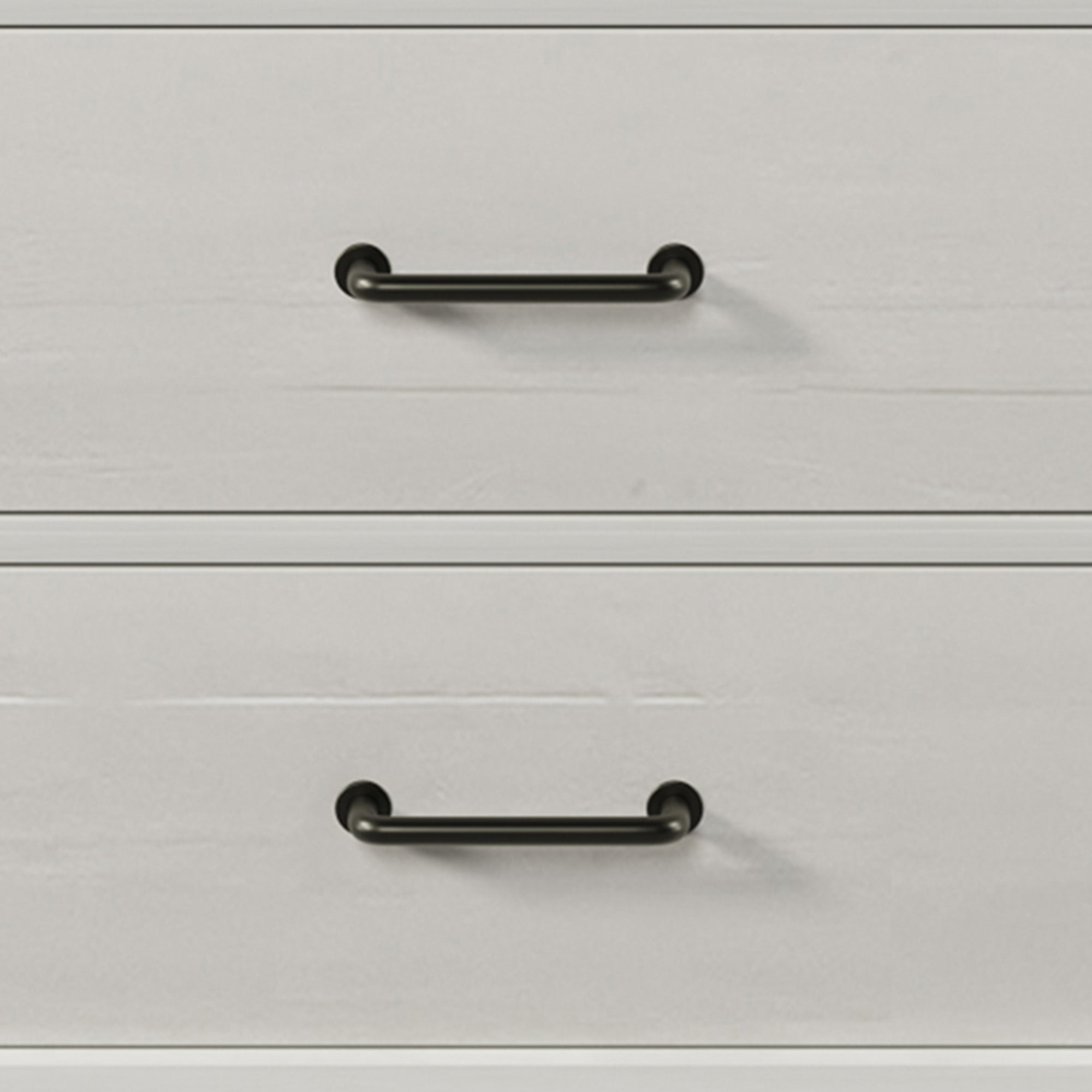 2-Drawer Rubber Wood Nightstand in Antique White