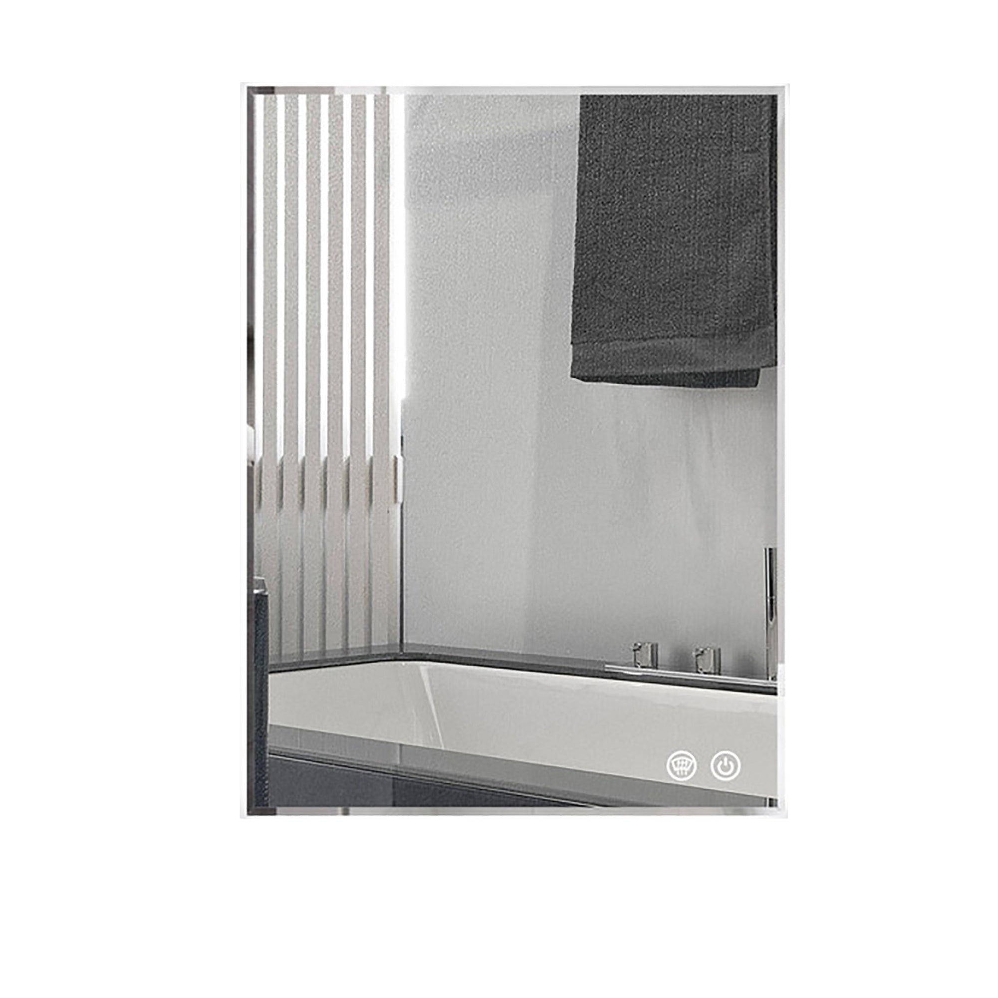 Rectangular Frameless Anti-Fog Wall Mounted LED Bathroom Vanity Mirror