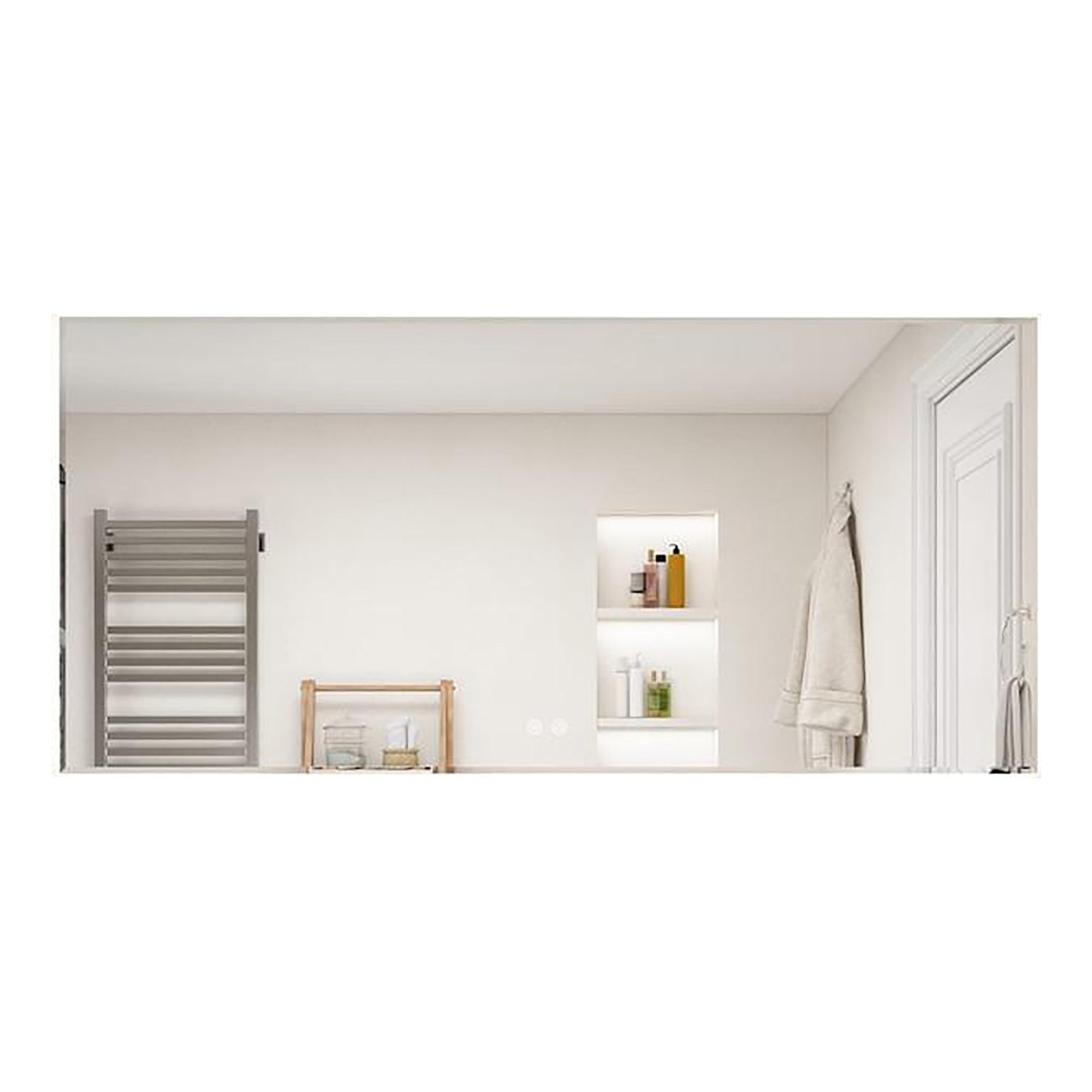 Rectangular Frameless Anti-Fog Wall Mounted LED Bathroom Vanity Mirror
