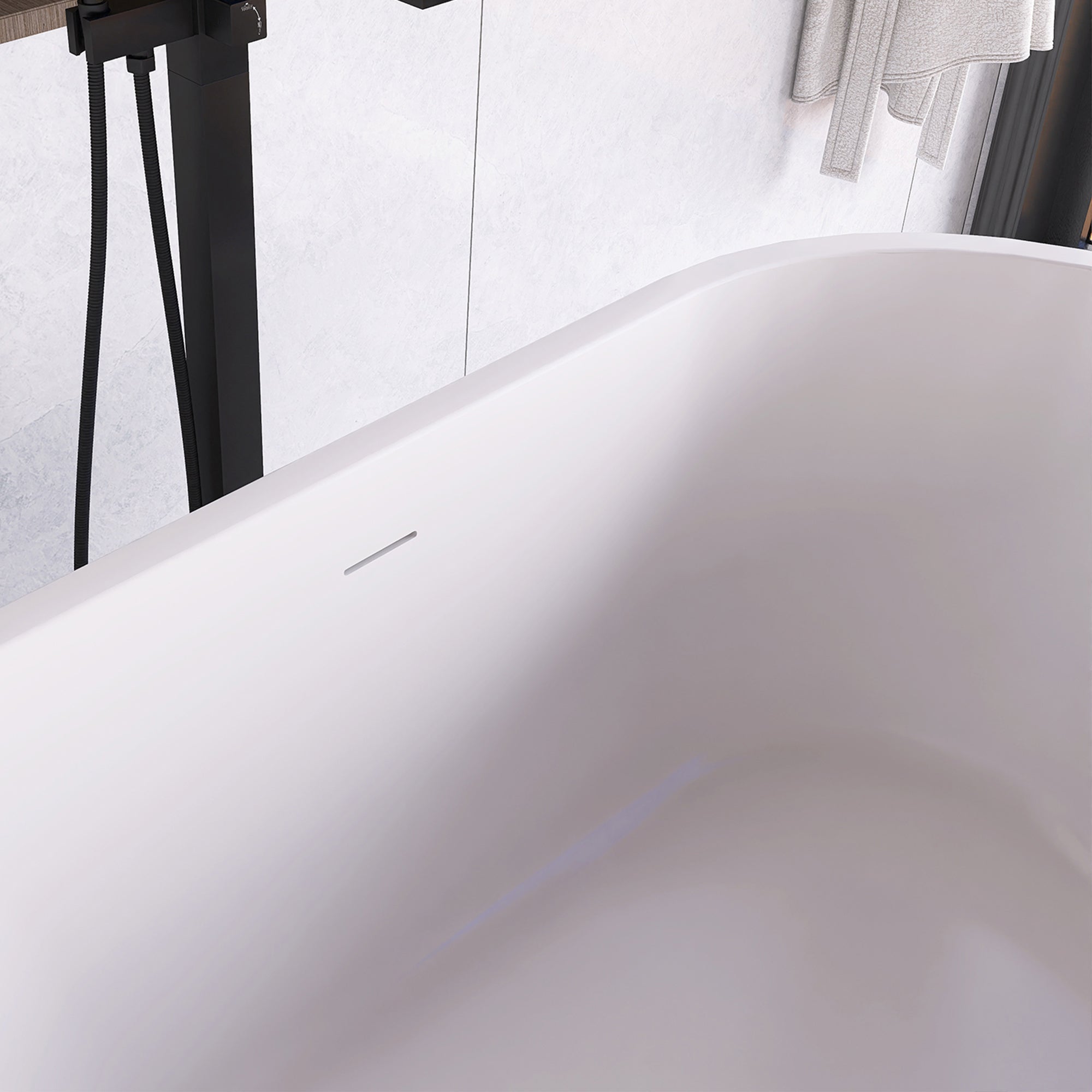 51 in. Acrylic Flatbottom Non-Whirlpool Bathtub in White
