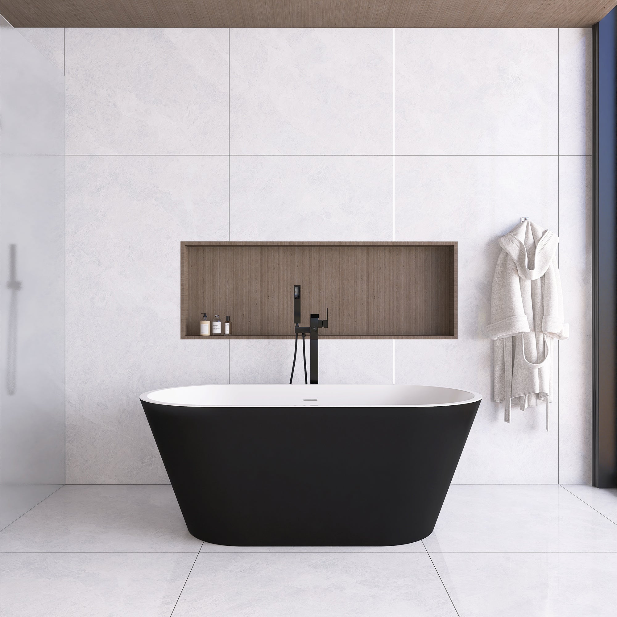 51 in. Acrylic Flatbottom Non-Whirlpool Bathtub in White
