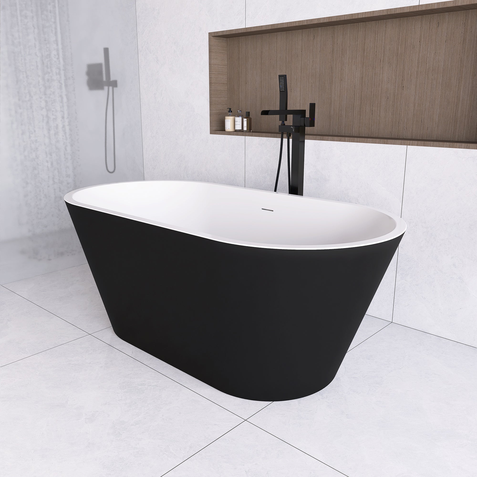 51 in. Acrylic Flatbottom Non-Whirlpool Bathtub in White