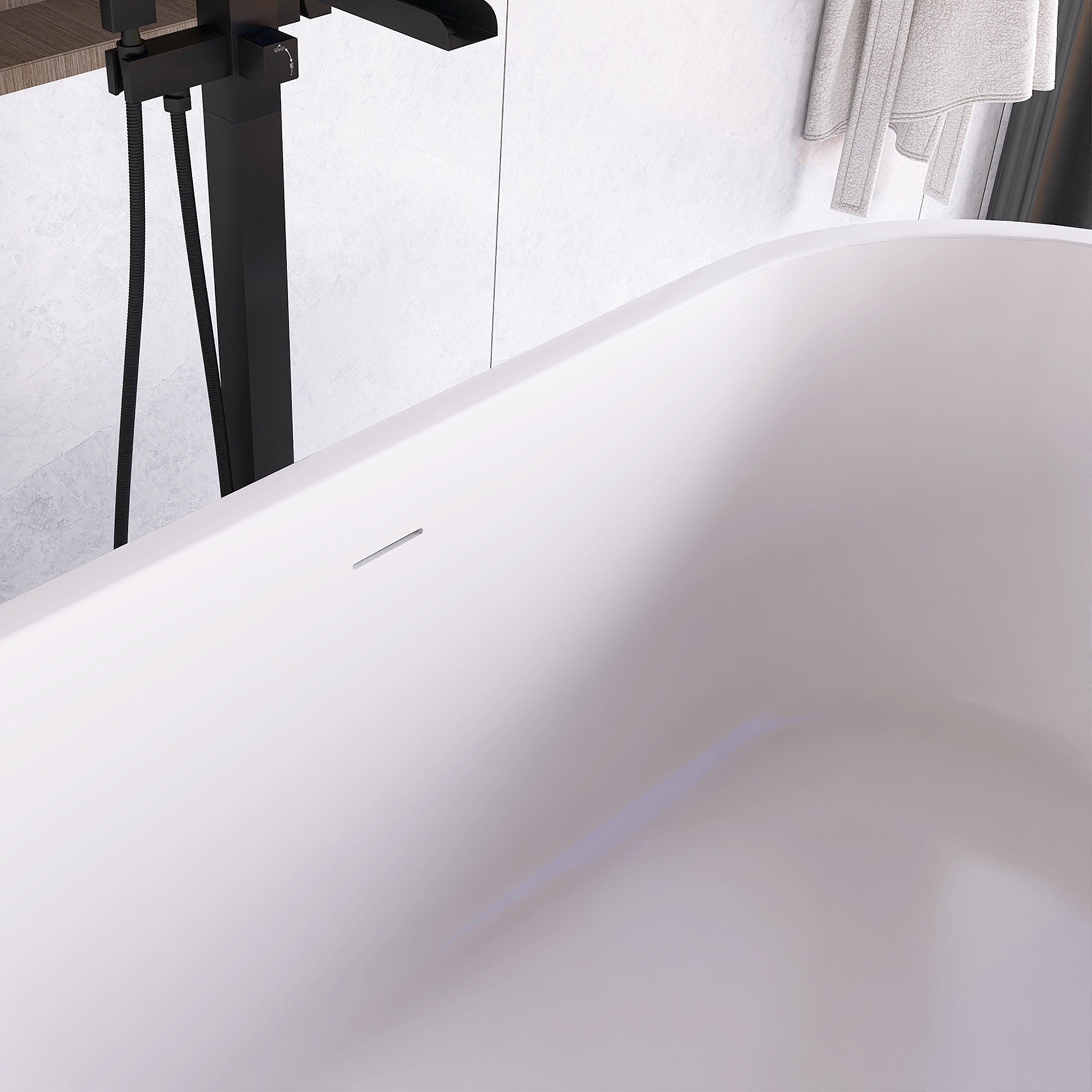 51 in. Acrylic Flatbottom Non-Whirlpool Bathtub in White