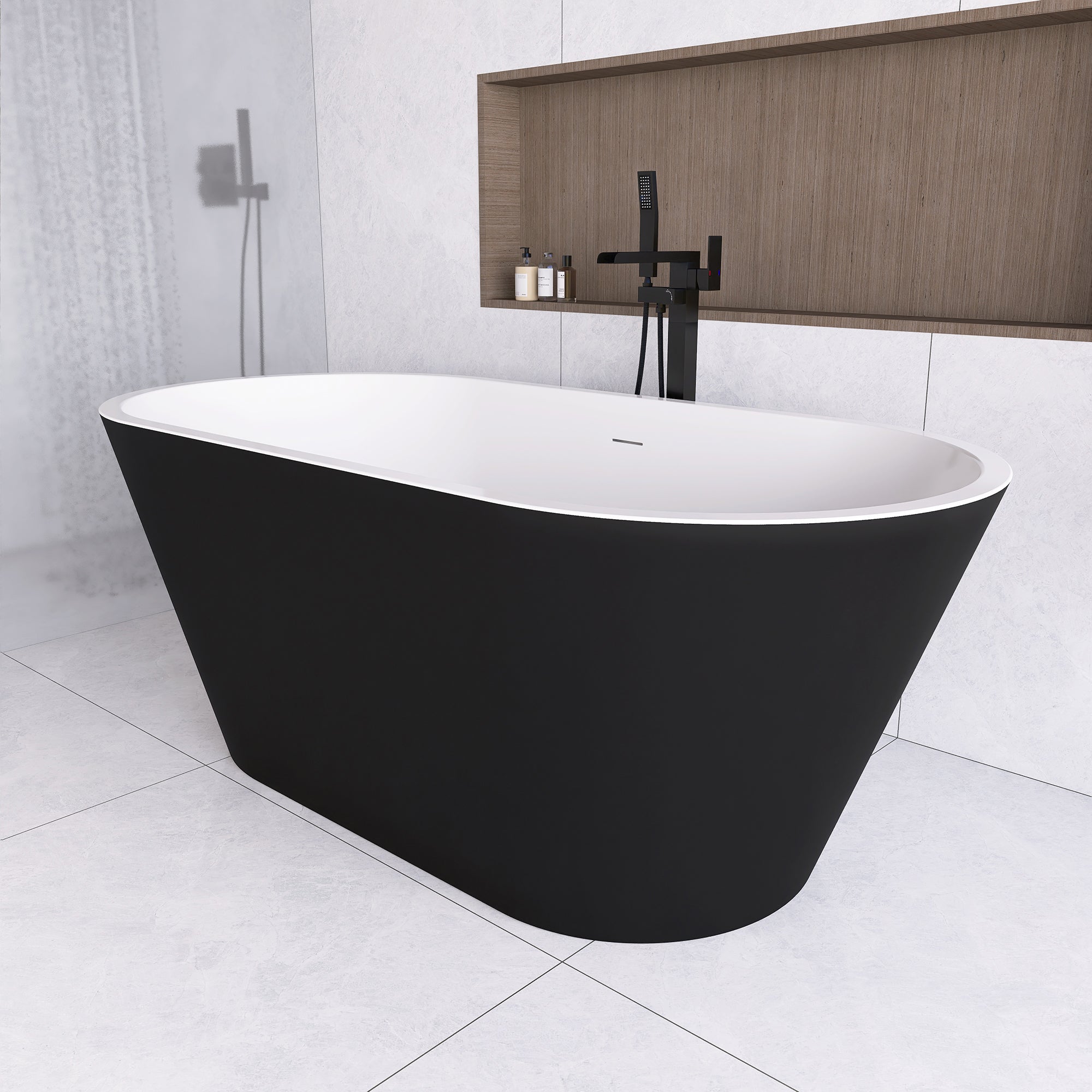 51 in. Acrylic Flatbottom Non-Whirlpool Bathtub in White