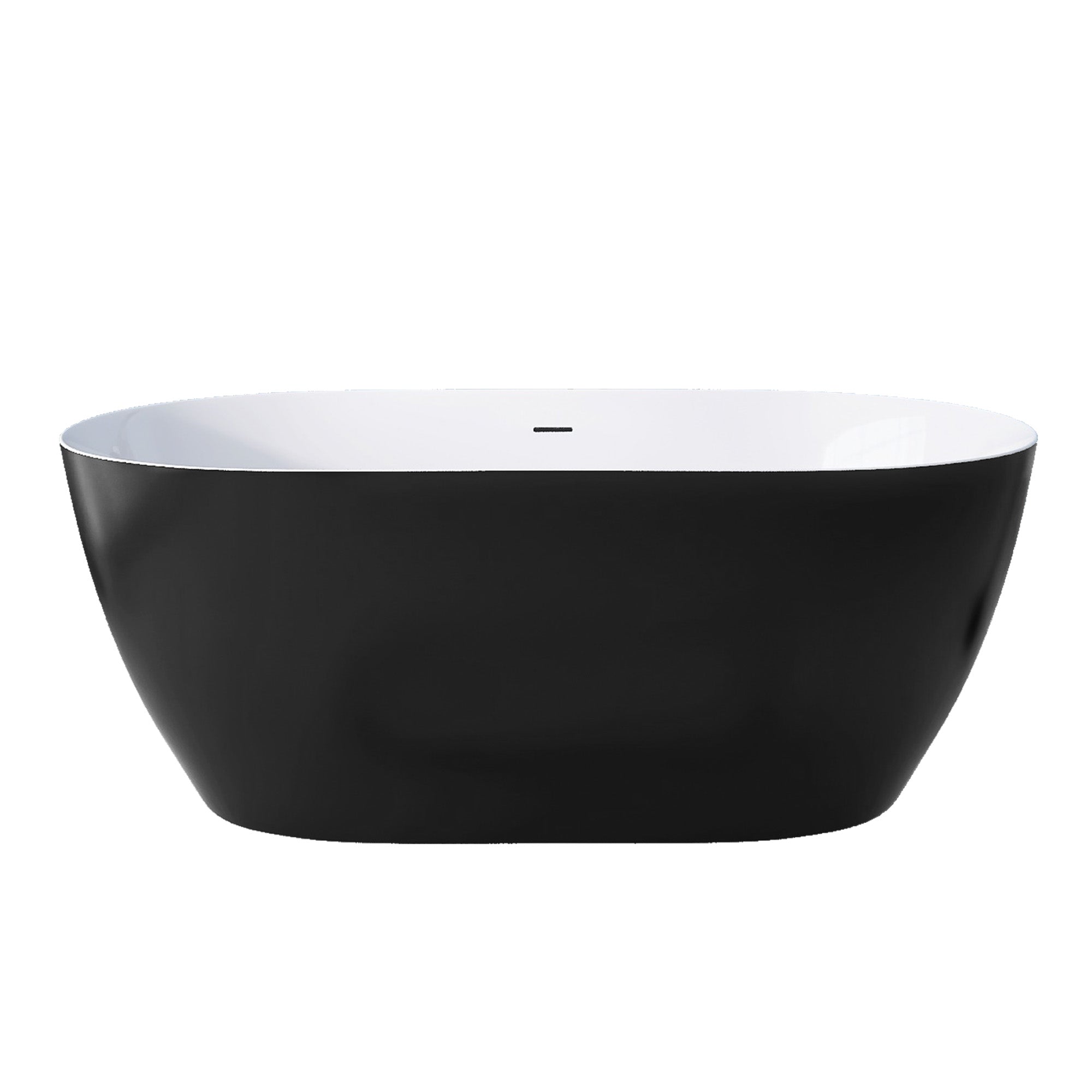 51 Inch Acrylic FreeStanding Soaking Bathtub with Drain and Adjustable Support Legs