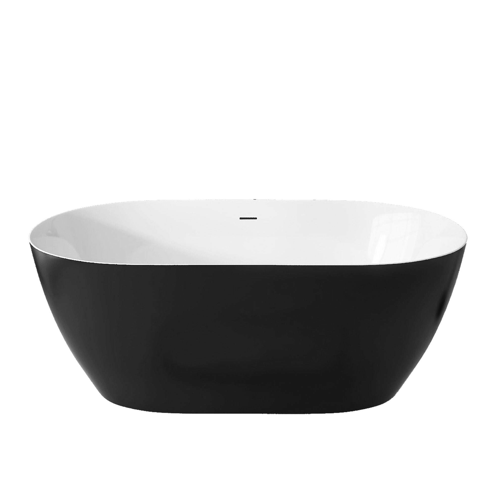51 Inch Acrylic FreeStanding Soaking Bathtub with Drain and Adjustable Support Legs