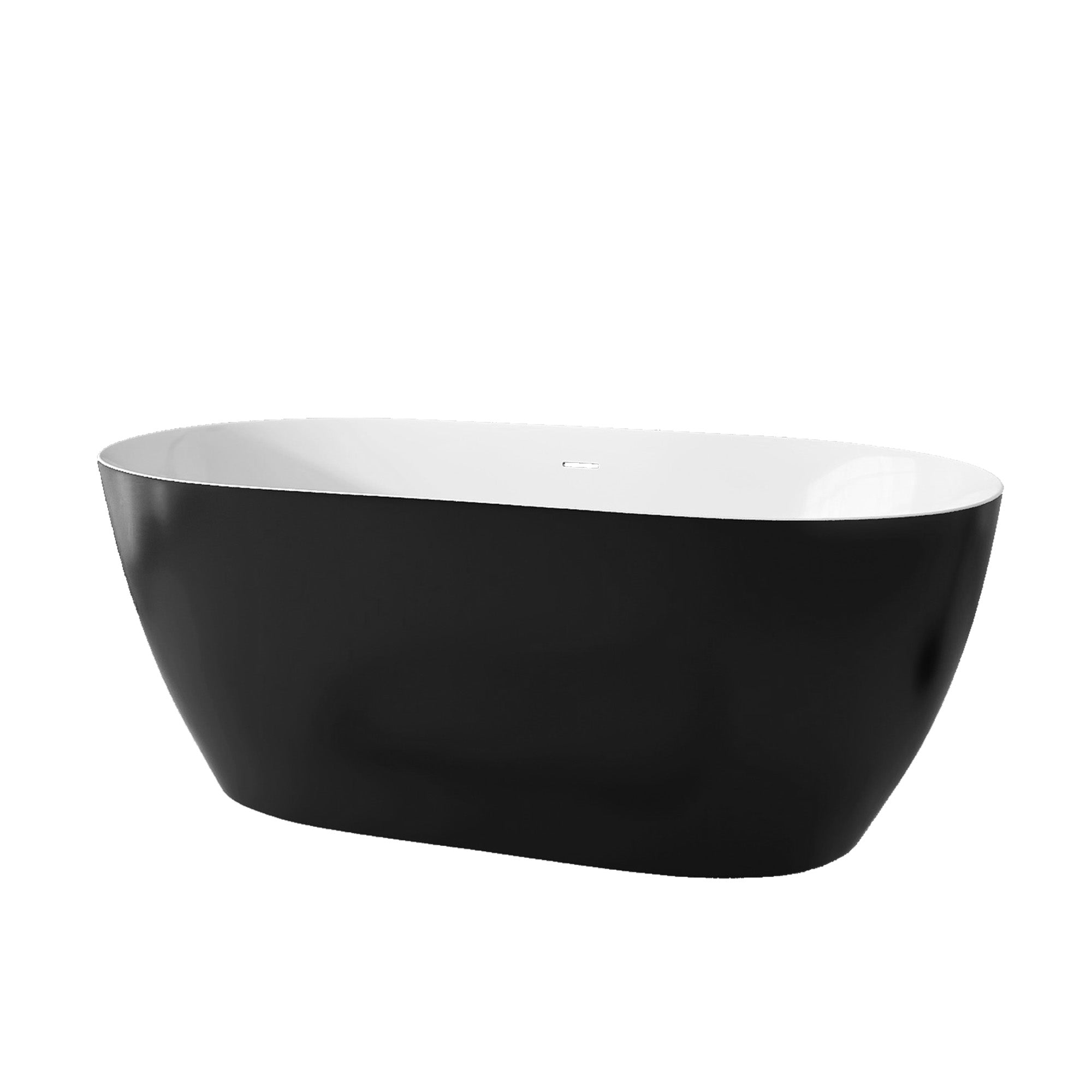 51 Inch Acrylic FreeStanding Soaking Bathtub with Drain and Adjustable Support Legs