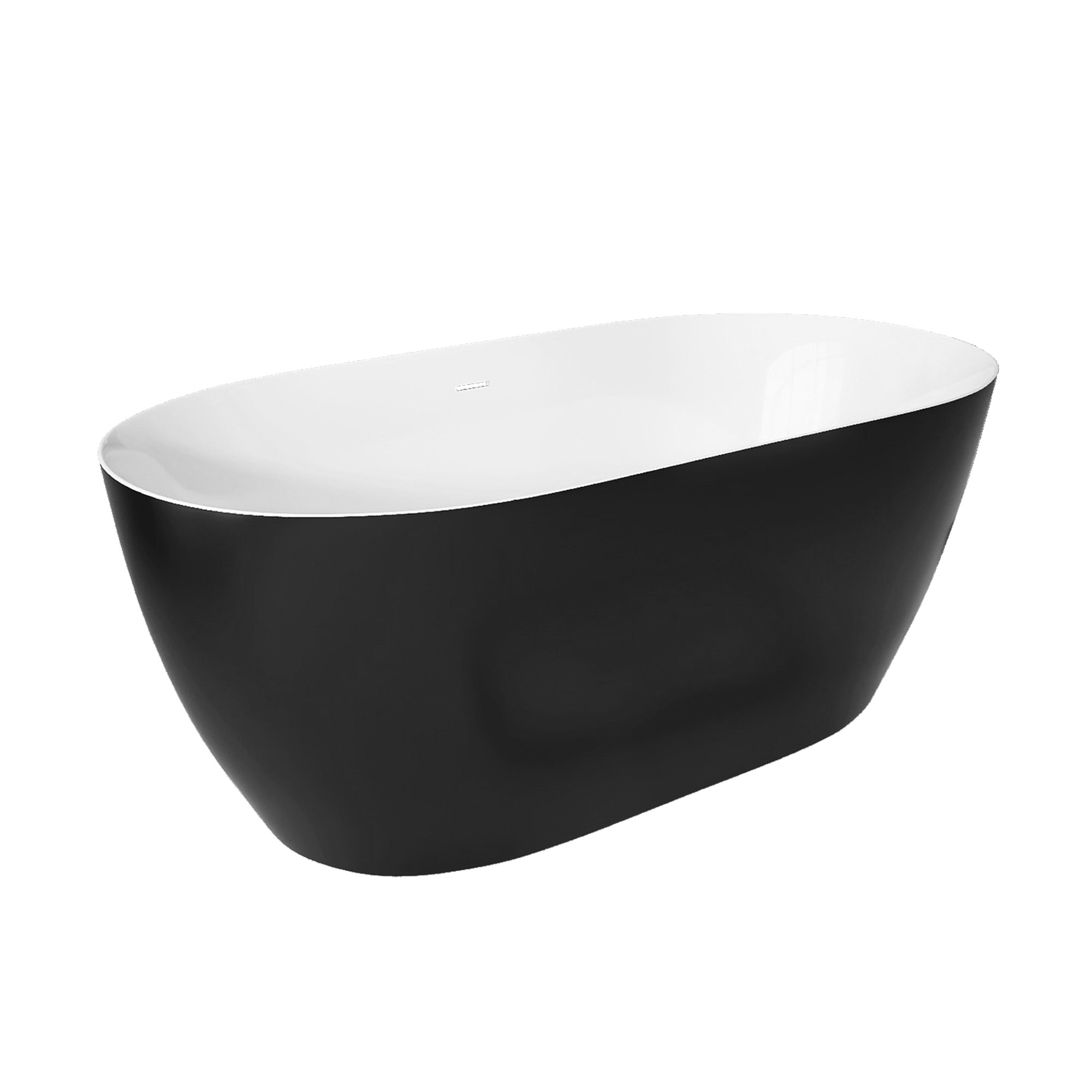 51 Inch Acrylic FreeStanding Soaking Bathtub with Drain and Adjustable Support Legs