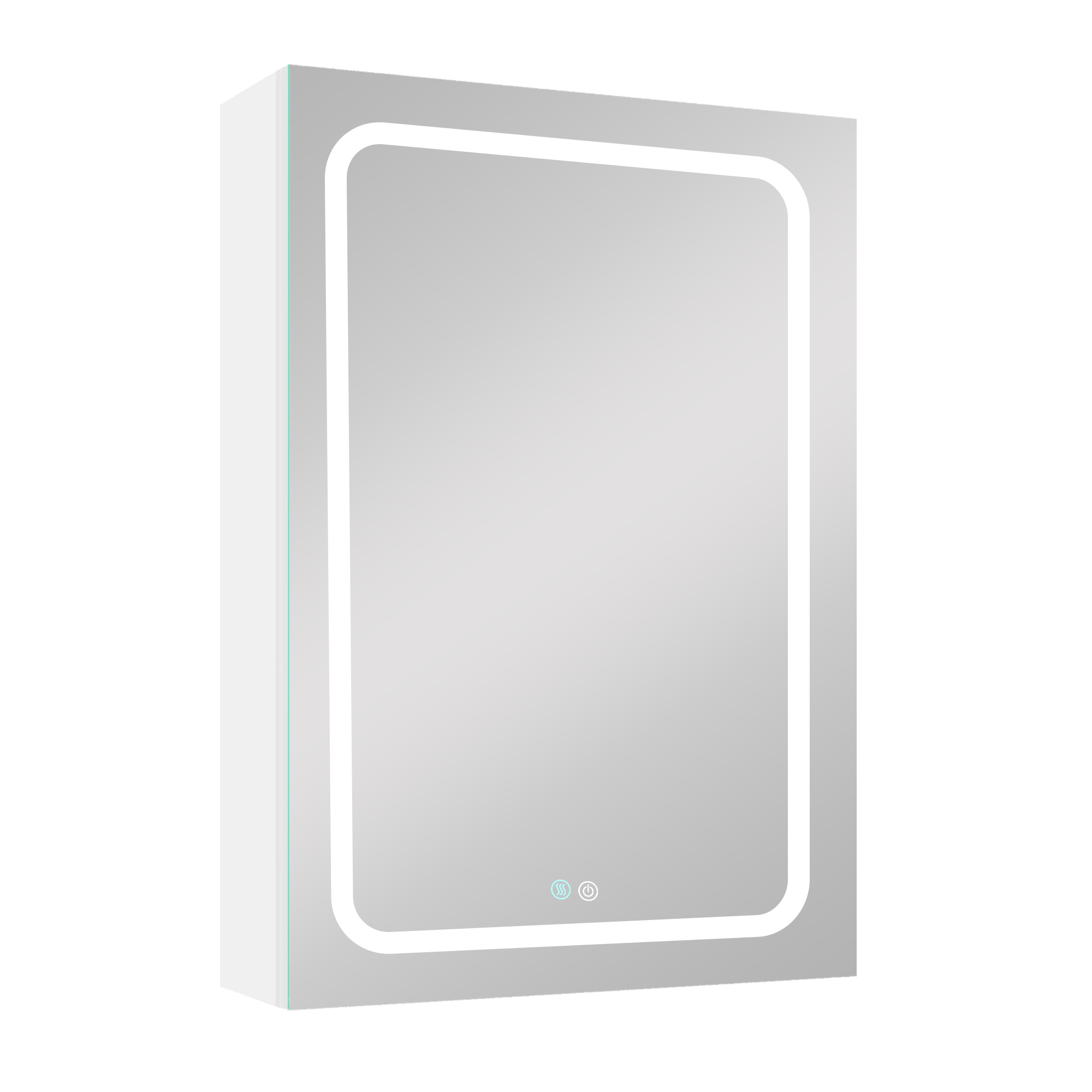 20 in.W x 30 in. H Aluminum Surface Mounted Medicine Cabinet with Doors and Mirrors