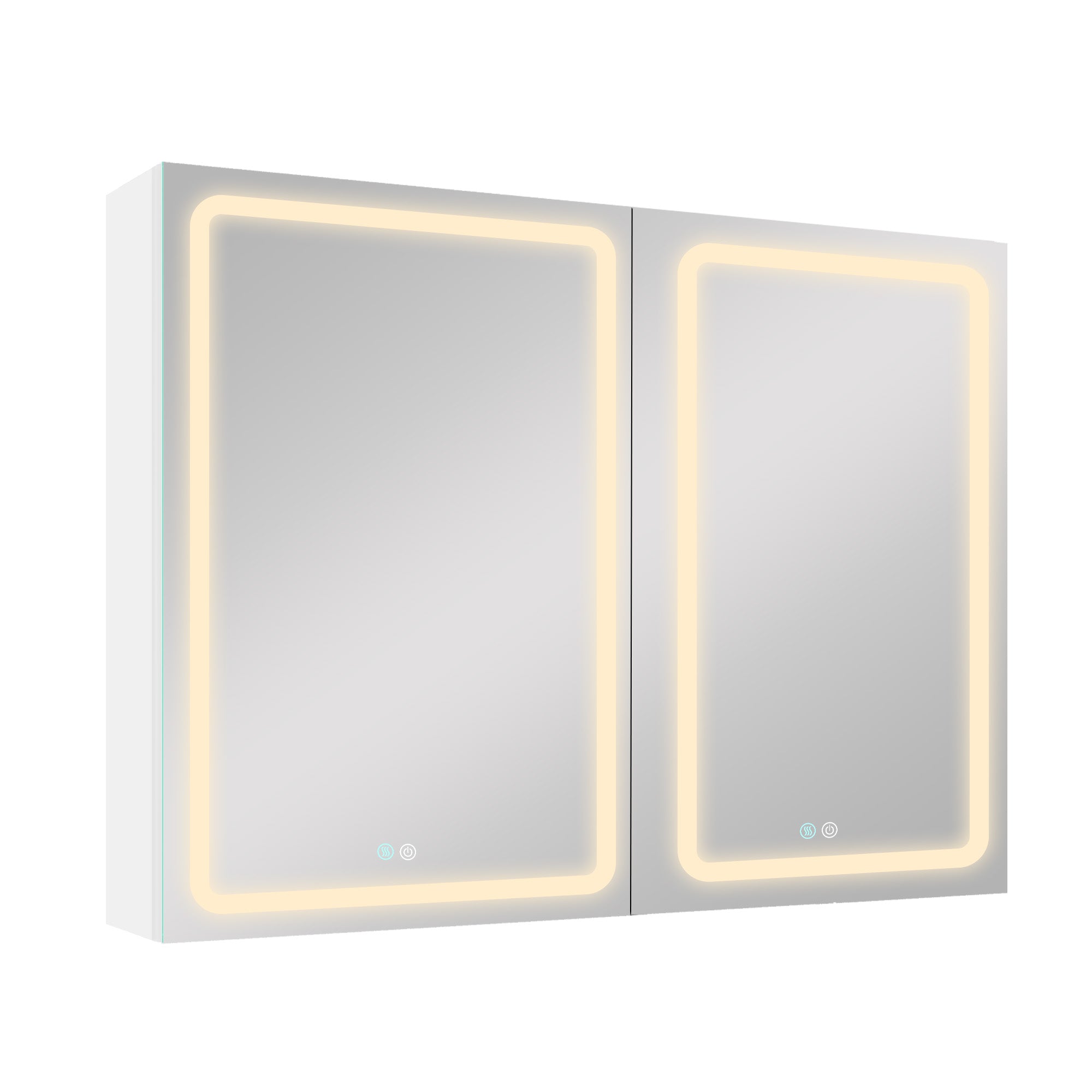 20 in.W x 30 in. H Aluminum Surface Mounted Medicine Cabinet with Doors and Mirrors