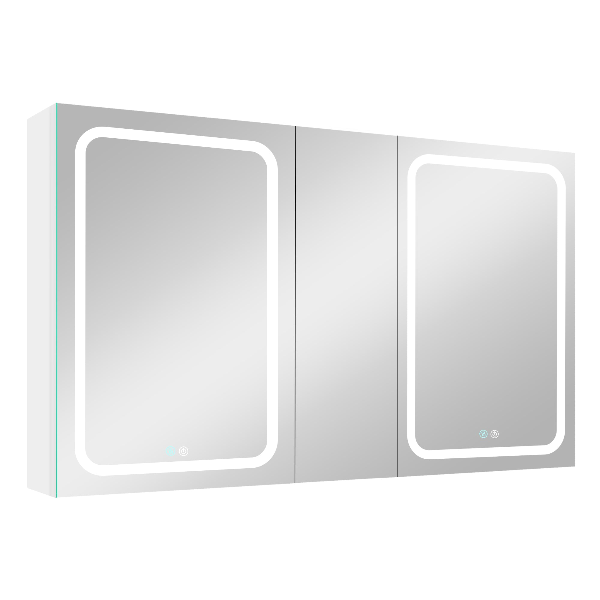 20 in.W x 30 in. H Aluminum Surface Mounted Medicine Cabinet with Doors and Mirrors