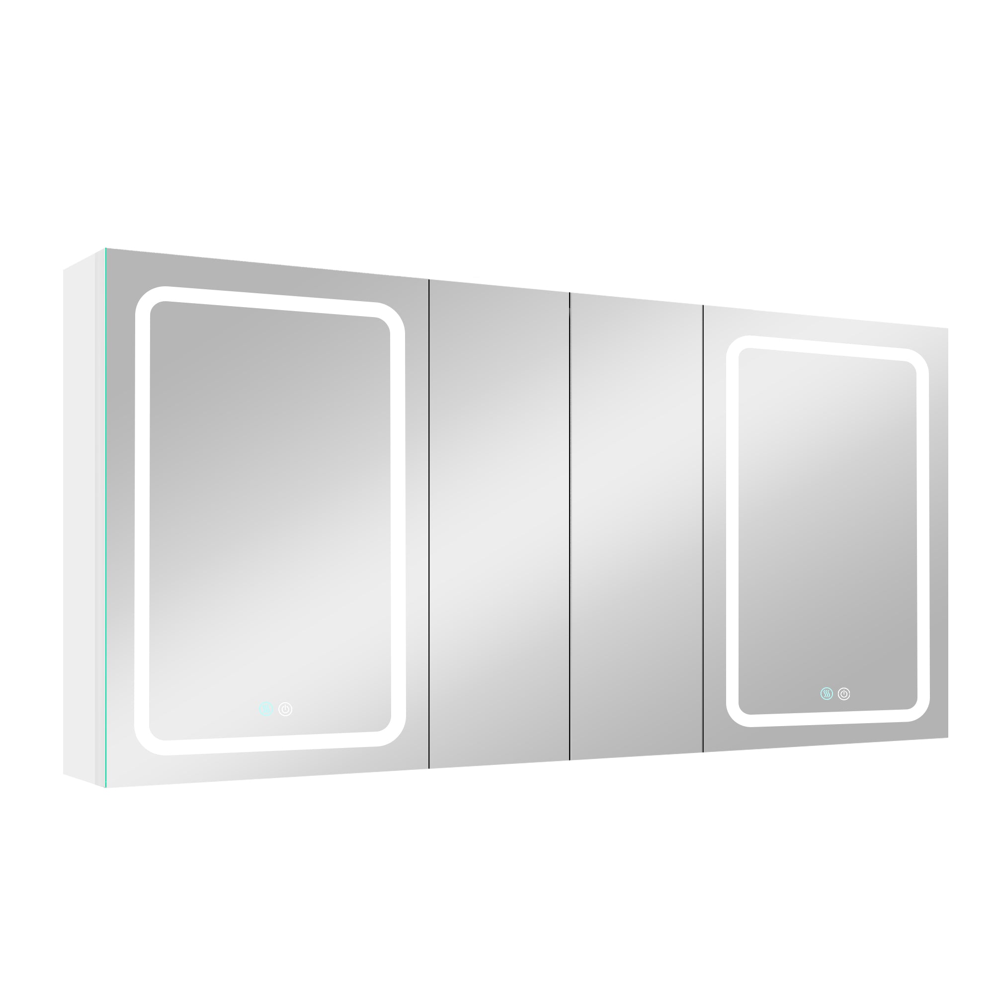 20 in.W x 30 in. H Aluminum Surface Mounted Medicine Cabinet with Doors and Mirrors