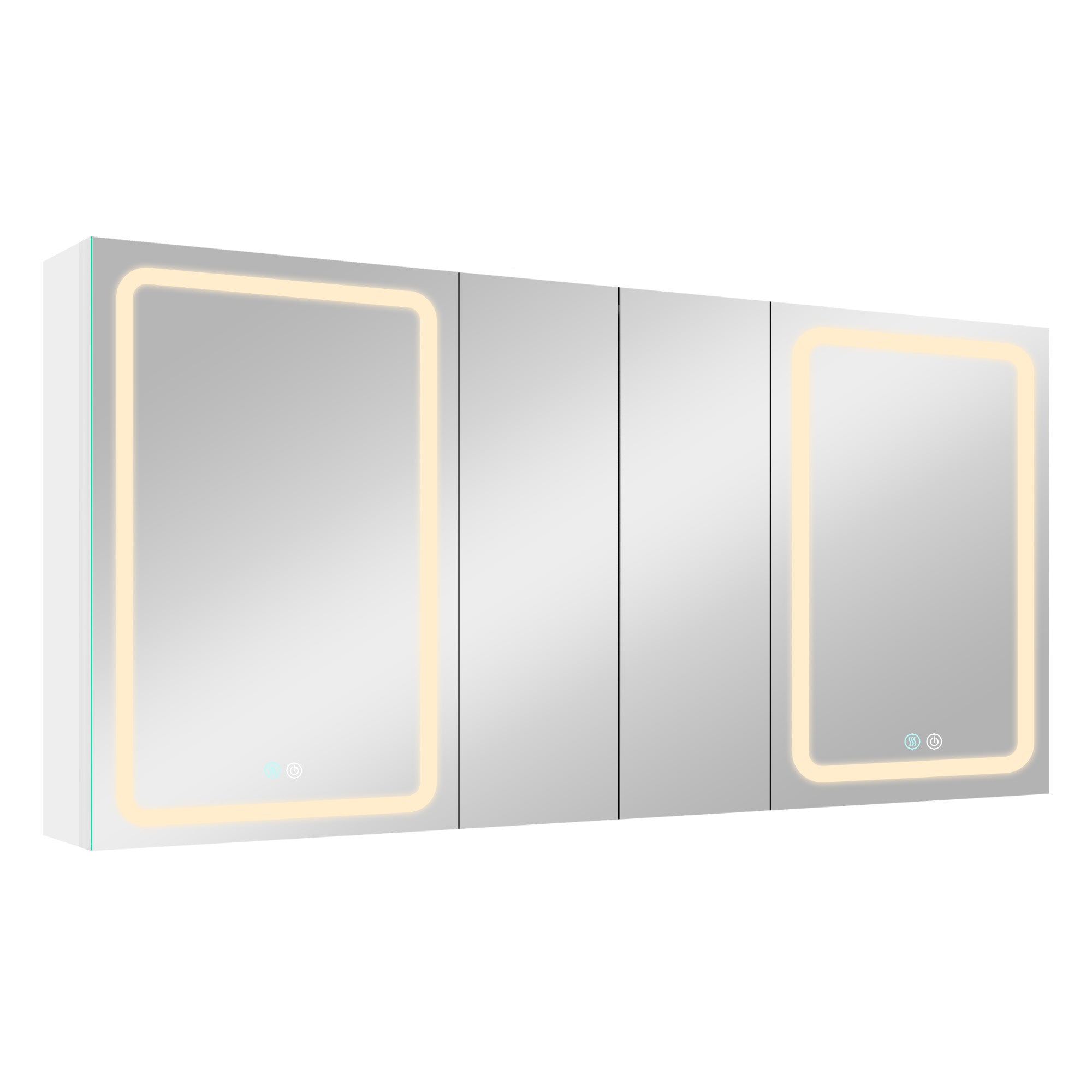 20 in.W x 30 in. H Aluminum Surface Mounted Medicine Cabinet with Doors and Mirrors