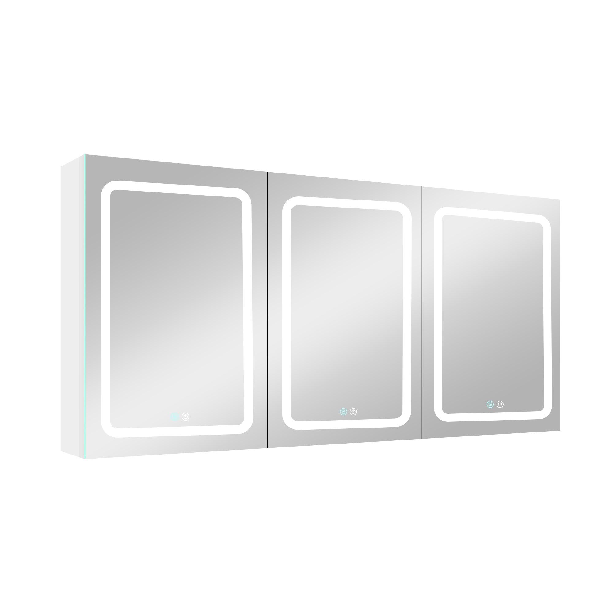 20 in.W x 30 in. H Aluminum Surface Mounted Medicine Cabinet with Doors and Mirrors