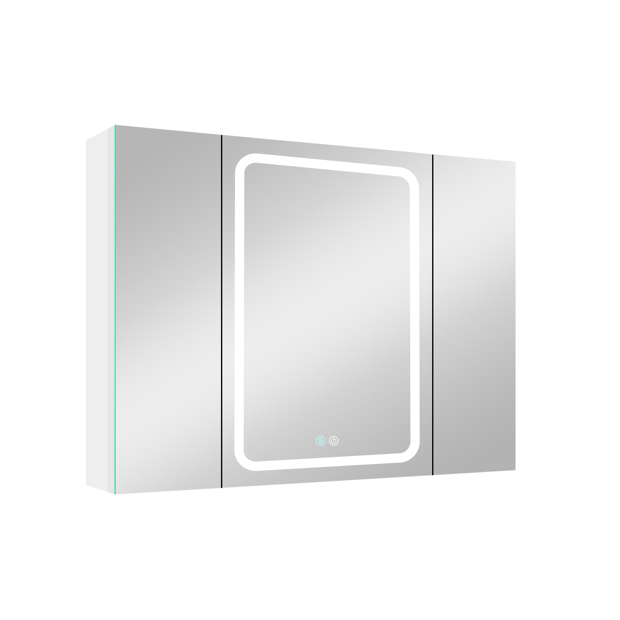 20 in.W x 30 in. H Aluminum Surface Mounted Medicine Cabinet with Doors and Mirrors