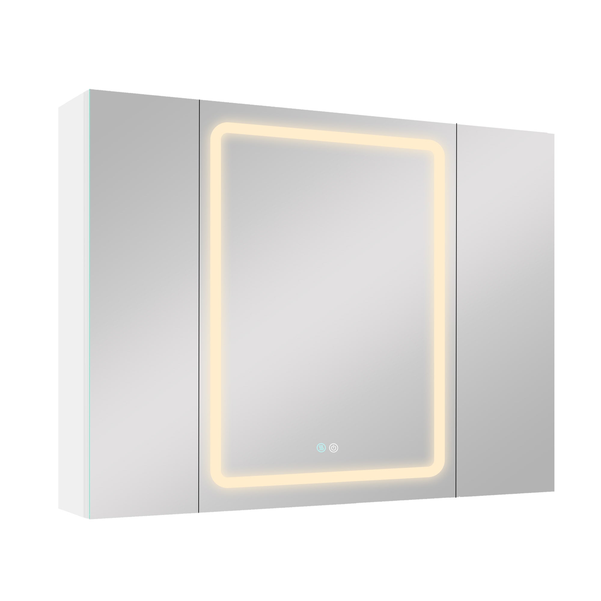 20 in.W x 30 in. H Aluminum Surface Mounted Medicine Cabinet with Doors and Mirrors