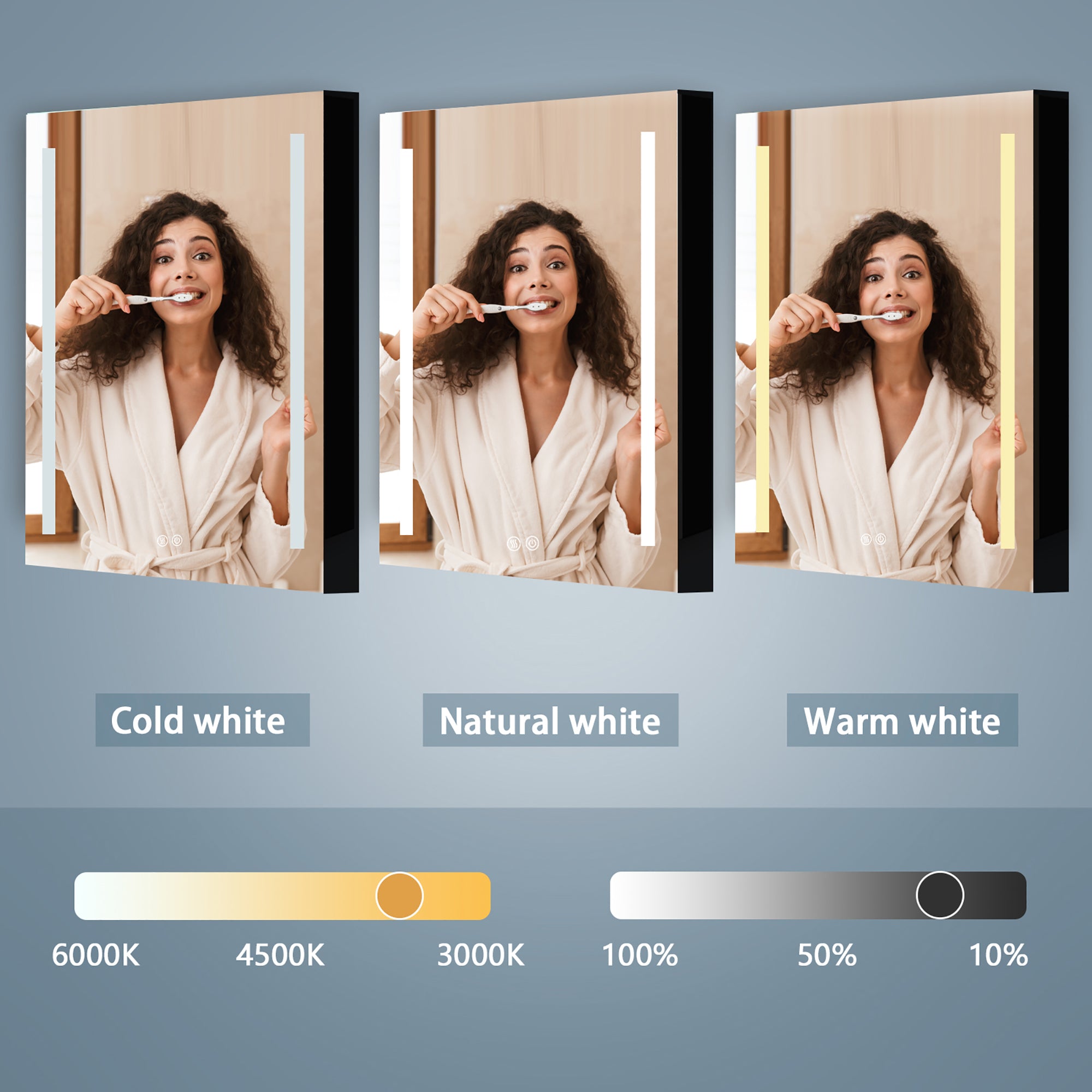 40 in.W x 30 in. H Aluminum Surface Mounted LED Medicine Cabinet with Doors and Mirror Defogging