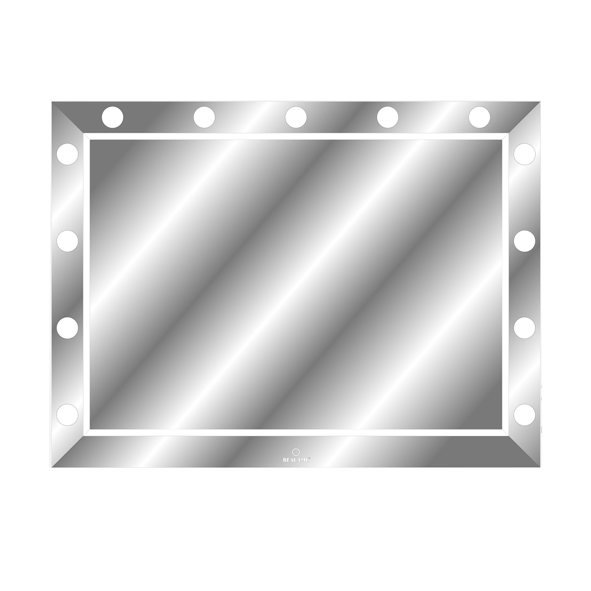 40 inch Rectangular Framed Wall Mounted LED Bathroom Vanity Mirror with Bulbs