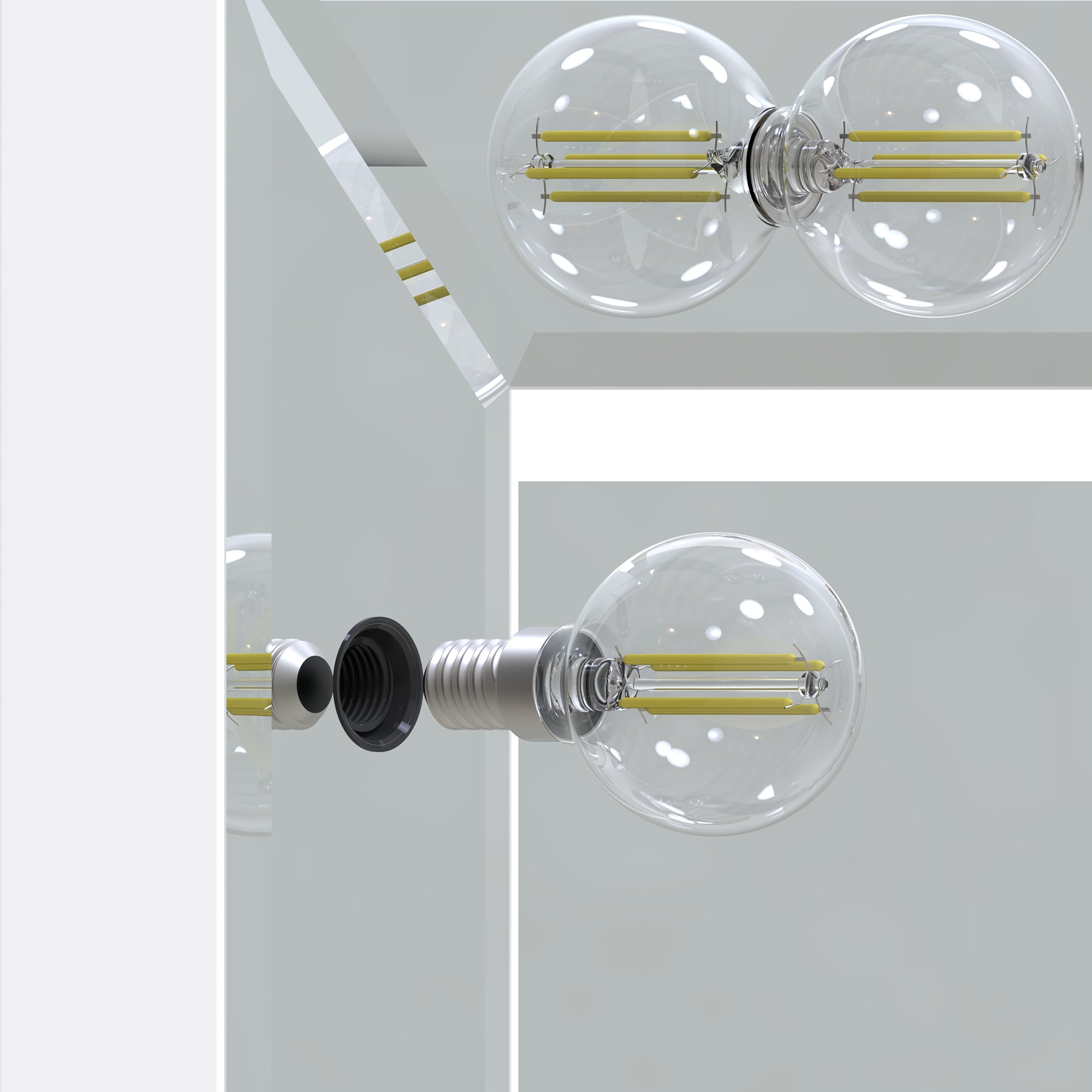 40 inch Rectangular Framed Wall Mounted LED Bathroom Vanity Mirror with Bulbs
