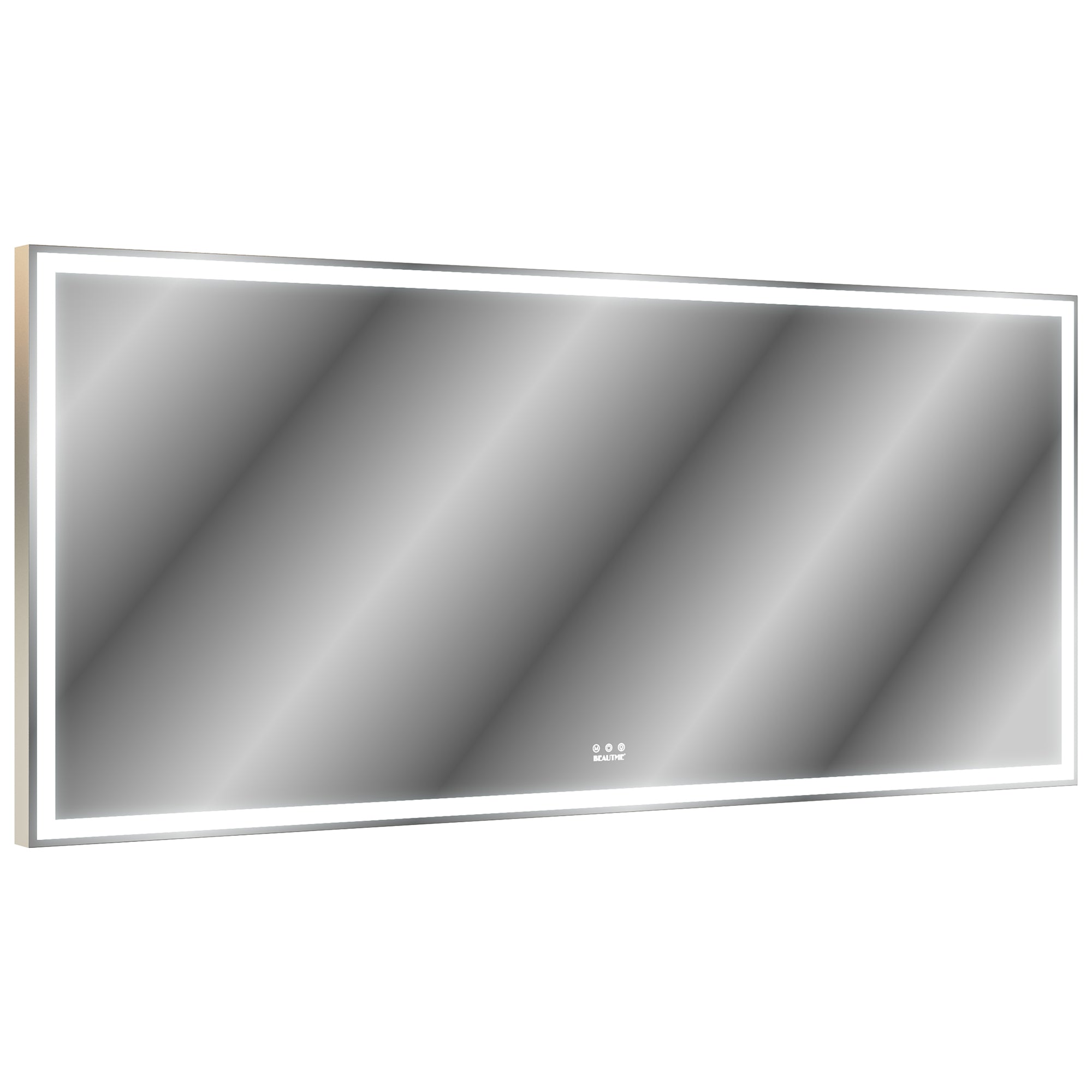 Rectangular Framed Wall Mounted LED Bathroom Vanity Mirror