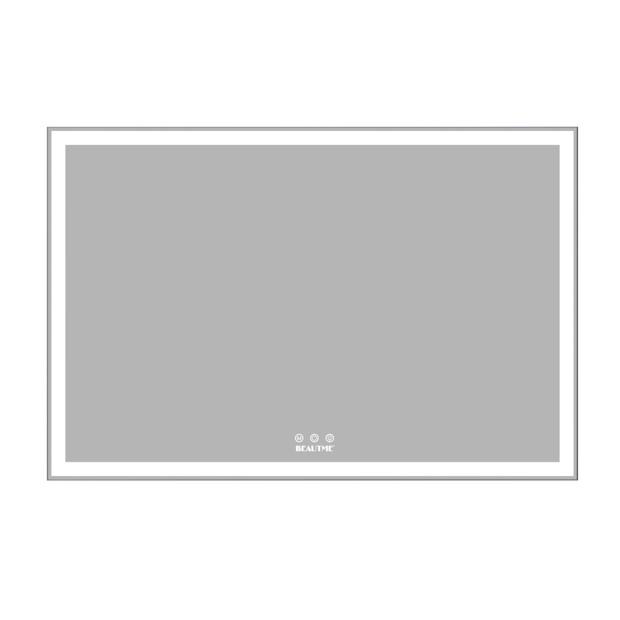 Rectangular Framed Wall Mounted LED Bathroom Vanity Mirror