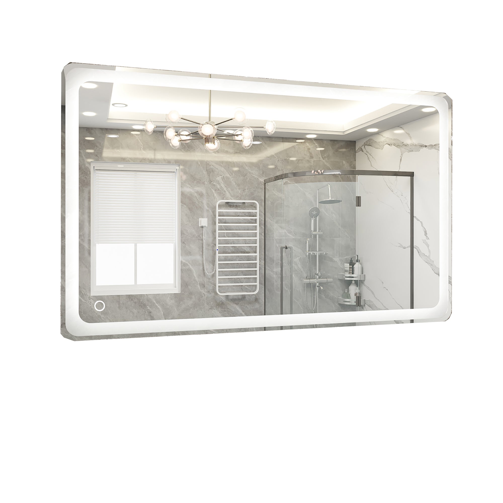 Rectangular Frameless Dimmable Wall Mounted LED Bathroom Vanity Mirror