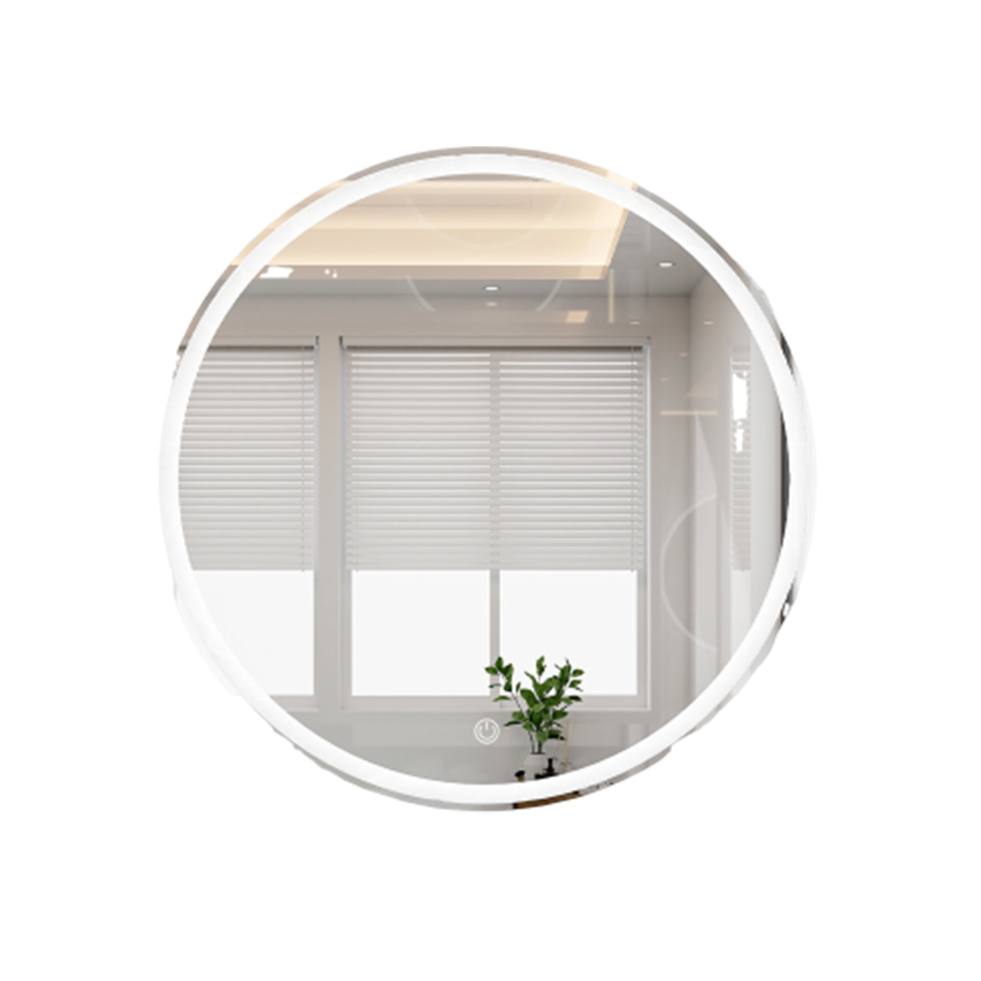 Round Frameless Dimmable Wall Mounted LED Bathroom Vanity Mirror