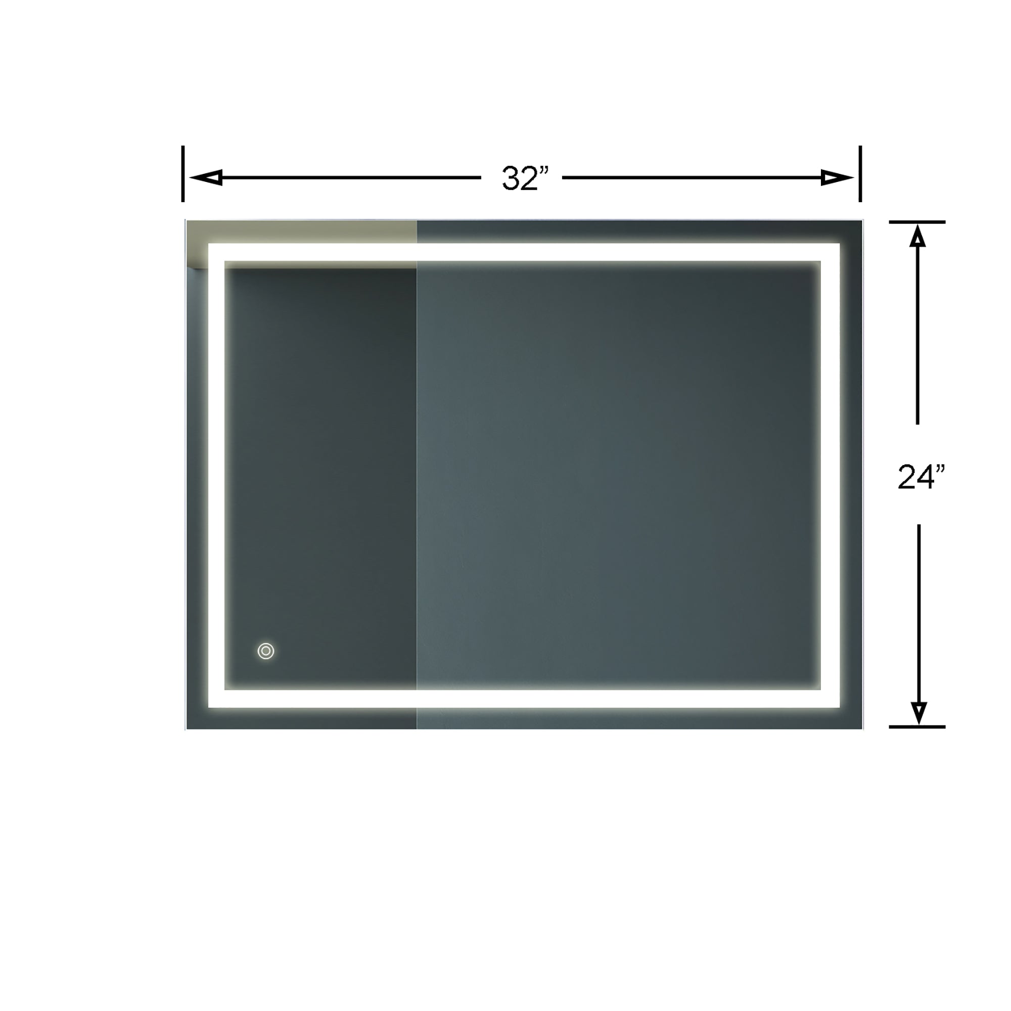 Rectangular Frameless Anti-Fog Wall Mounted LED Bathroom Vanity Mirror