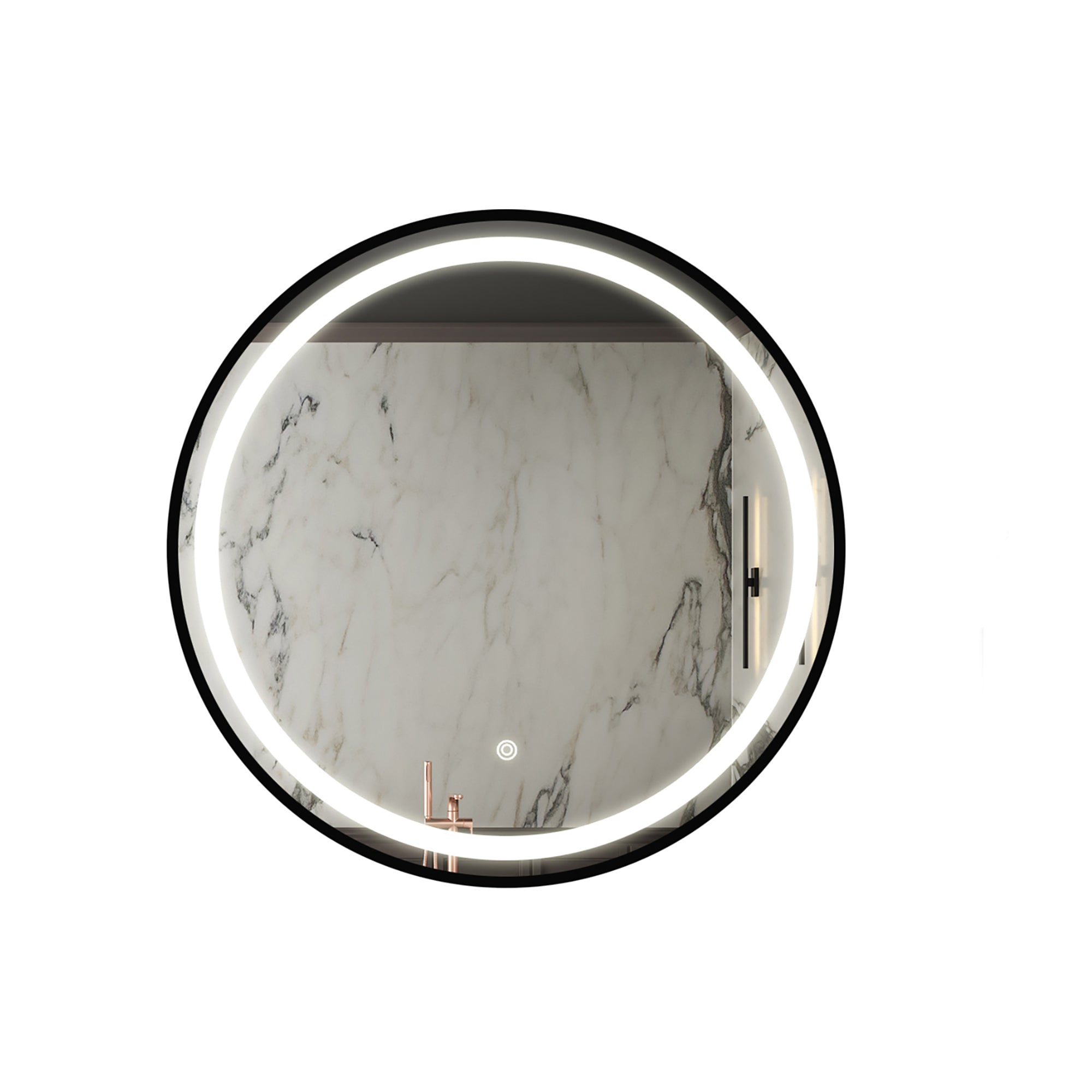 Round Framed Anti-Fog Wall Mounted LED Bathroom Vanity Mirror