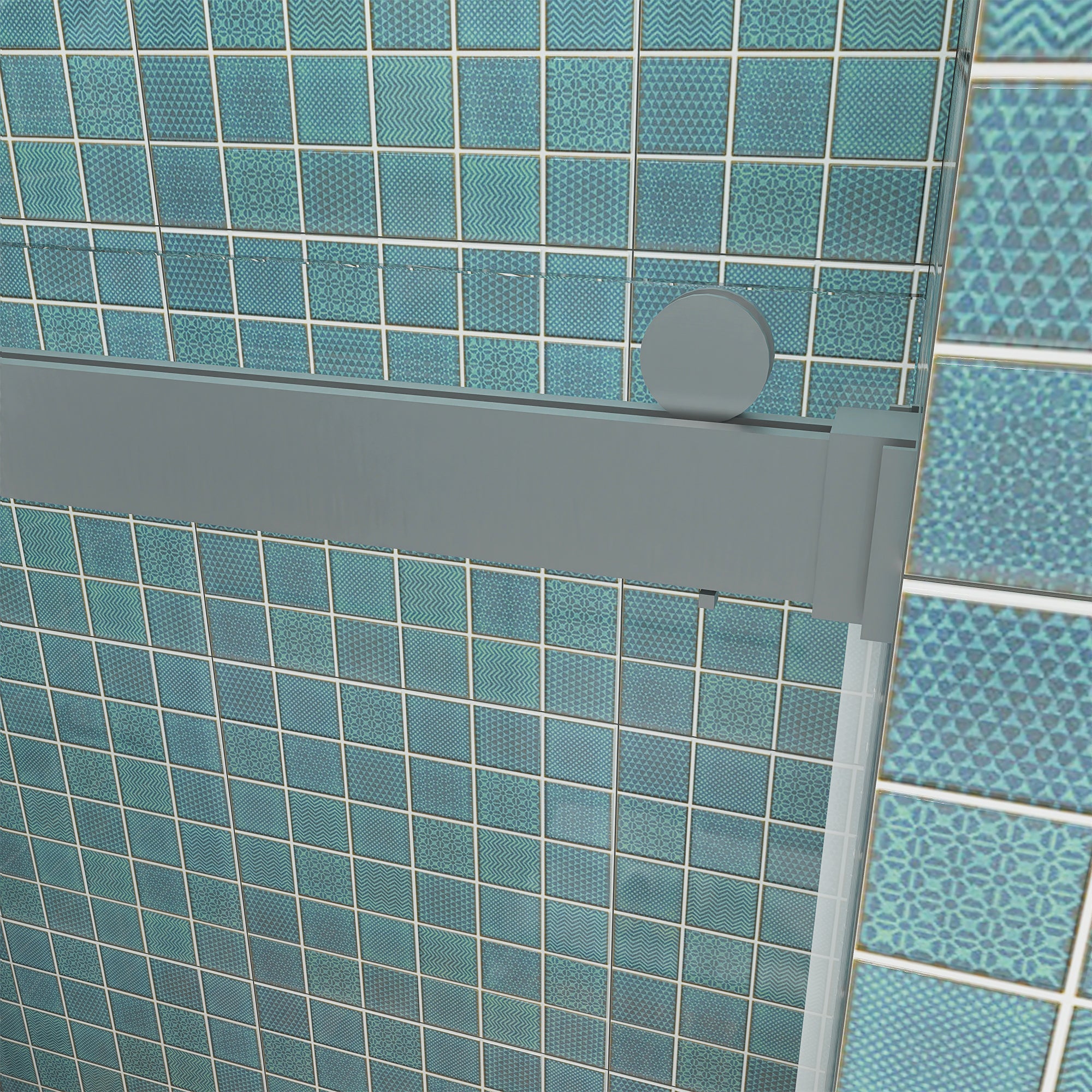 48/60/72 in. W Sliding Frameless Shower Door in Chrome with Tempered glass
