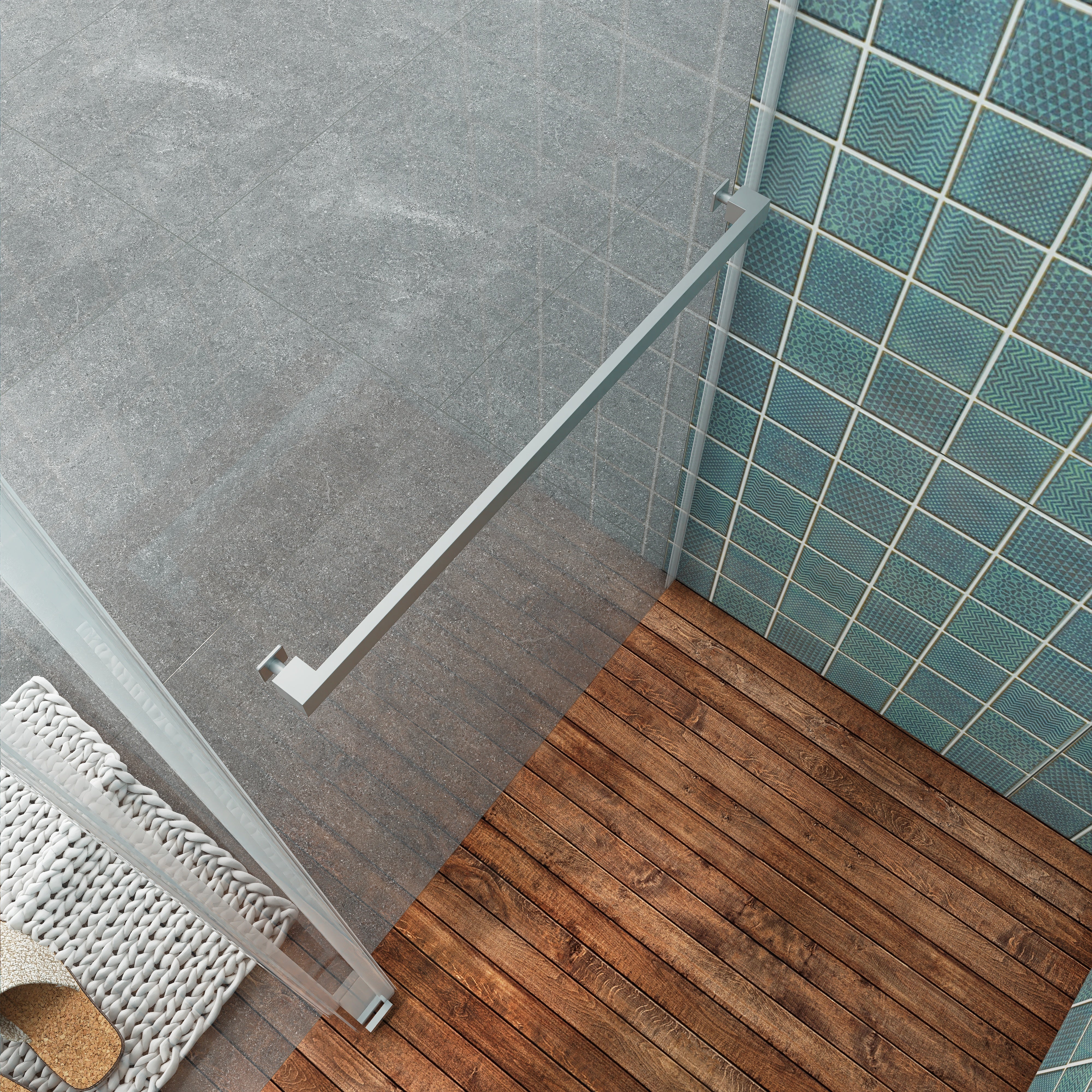 48/60/72 in. W Sliding Frameless Shower Door in Chrome with Tempered glass