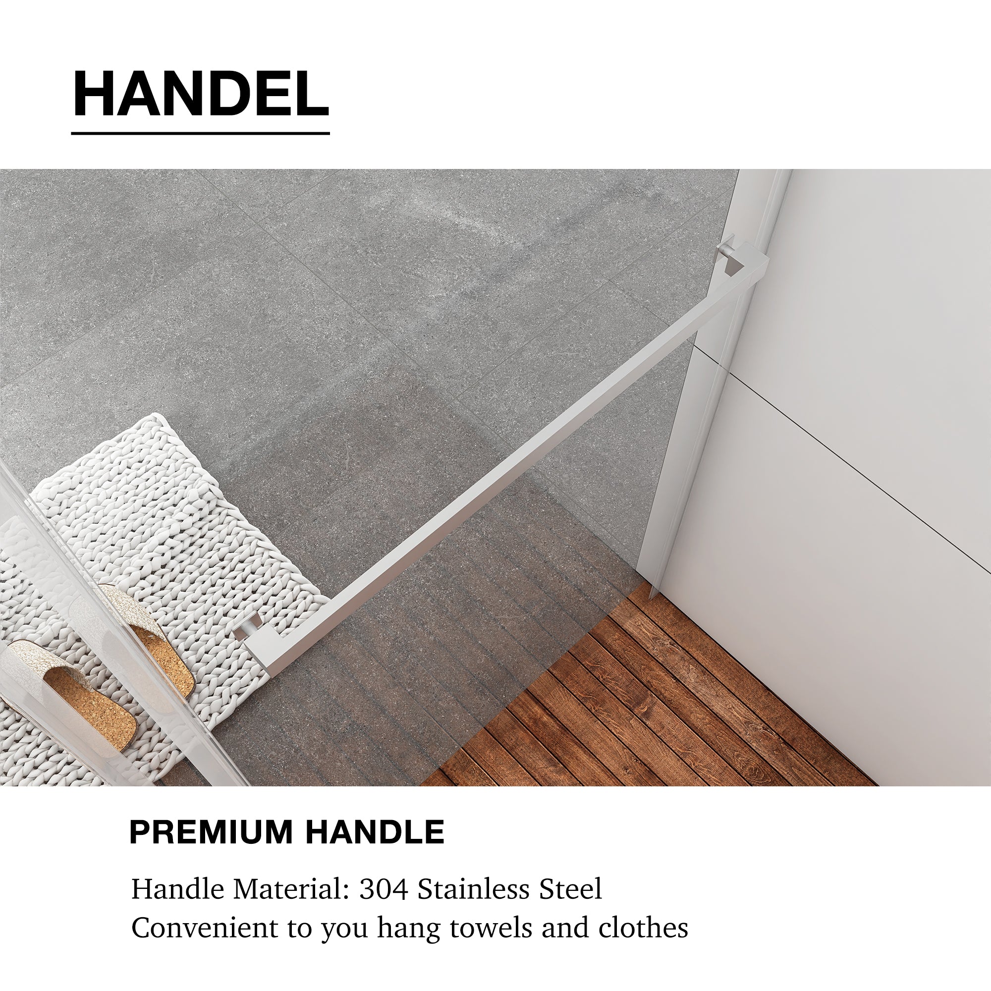 48/60/72 in. W Sliding Frameless Shower Door in Chrome with Tempered glass