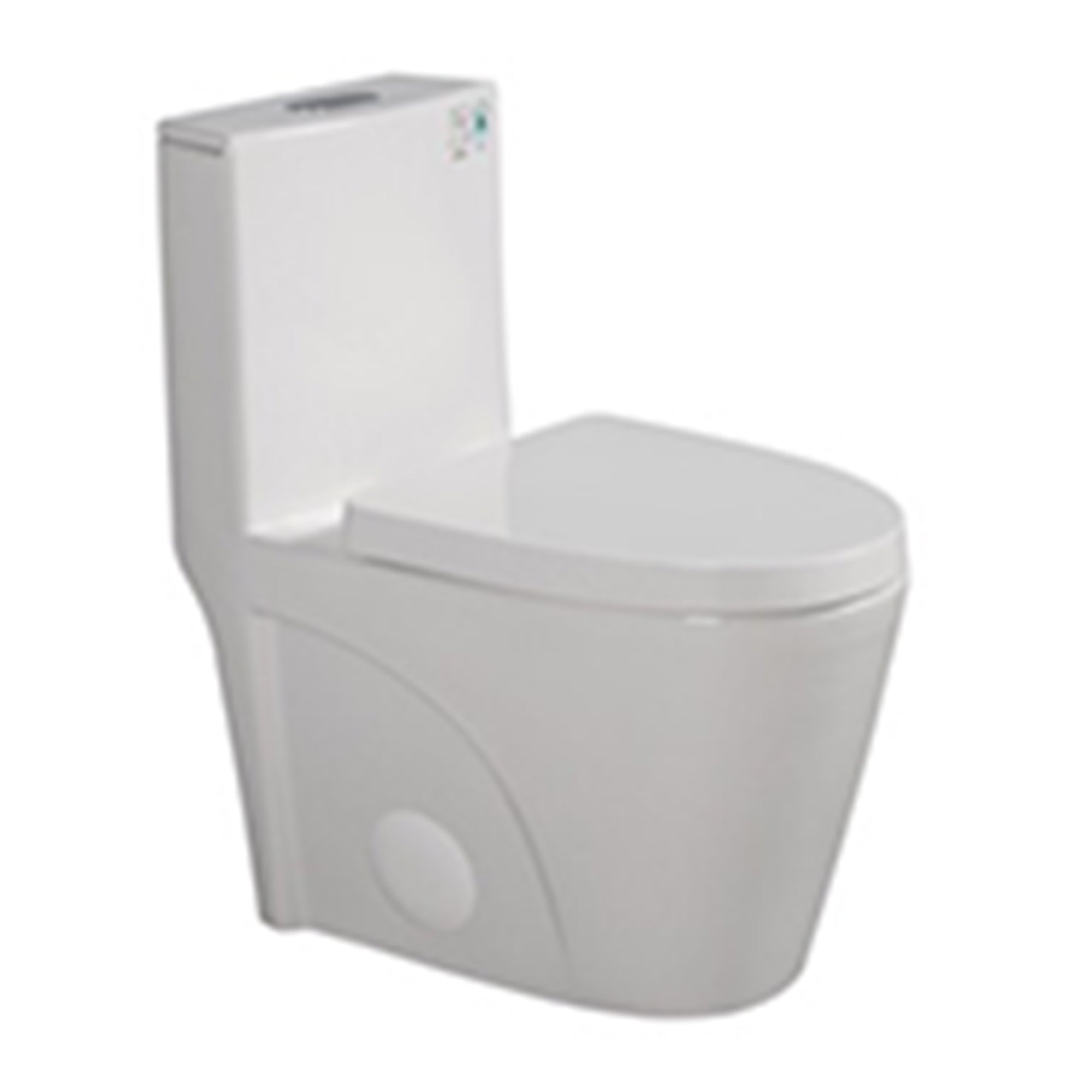 15 5/8 Inch One-piece 1.1/1.6 GPF Dual Flush Elongated Toilet with Soft-Close Seat