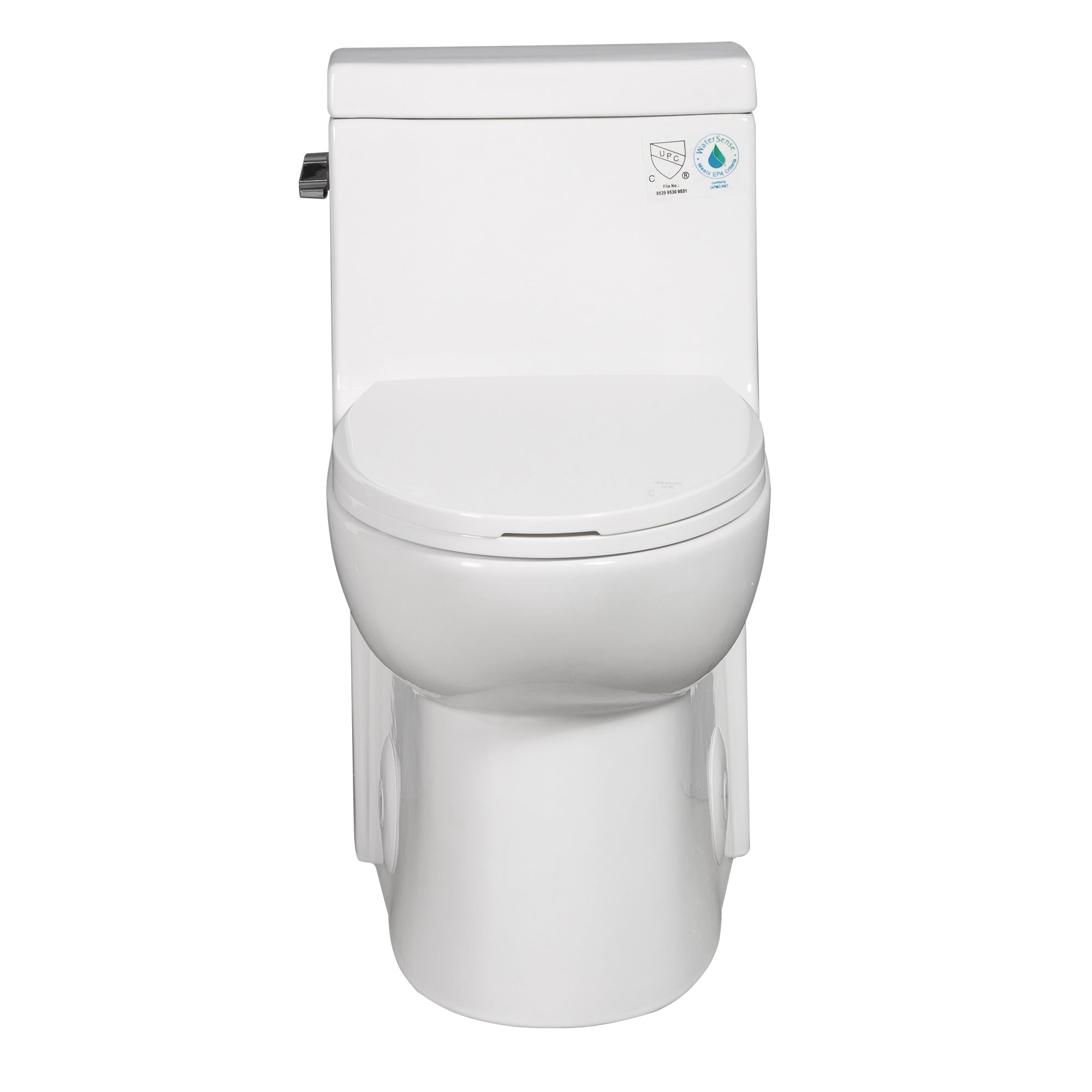 15 5/8 Inch One-piece 1.1/1.6 GPF Dual Flush Elongated Toilet with Soft-Close Seat