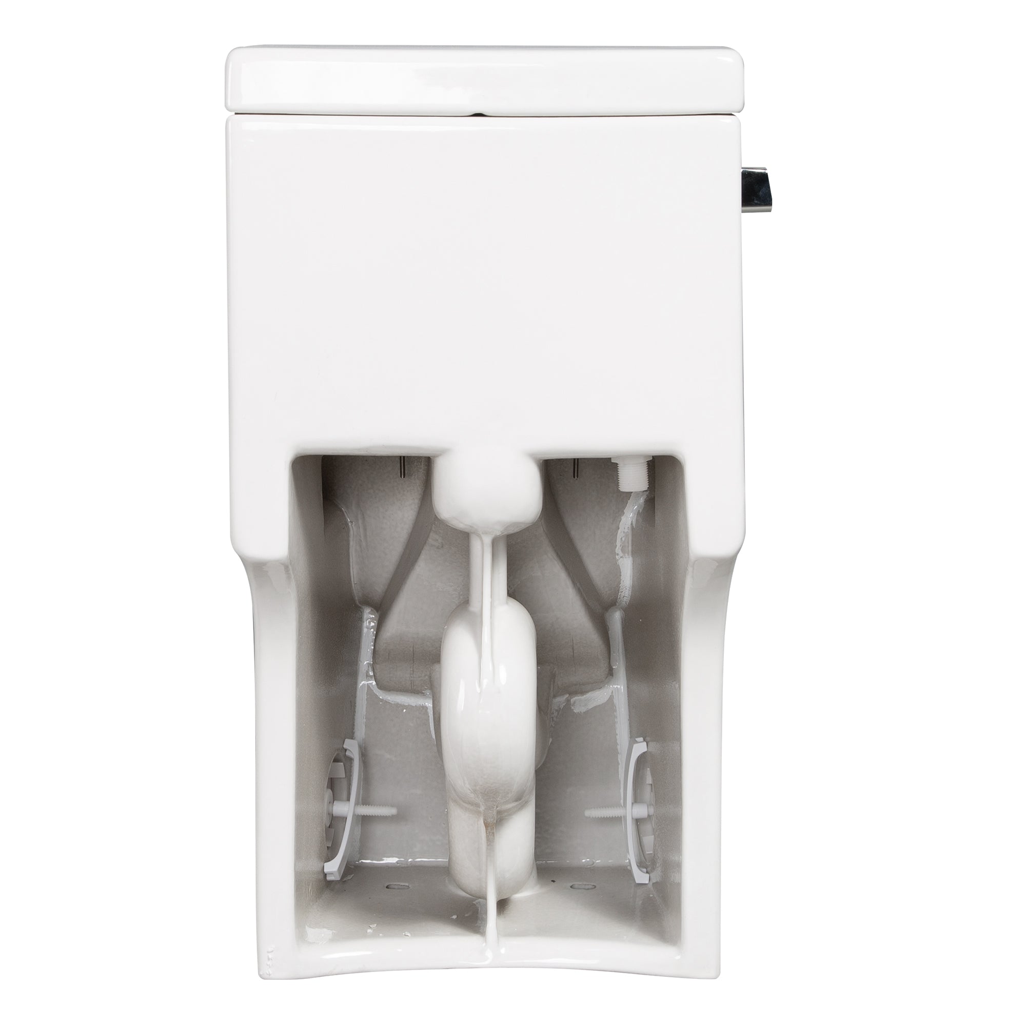 15 5/8 Inch One-piece 1.1/1.6 GPF Dual Flush Elongated Toilet with Soft-Close Seat