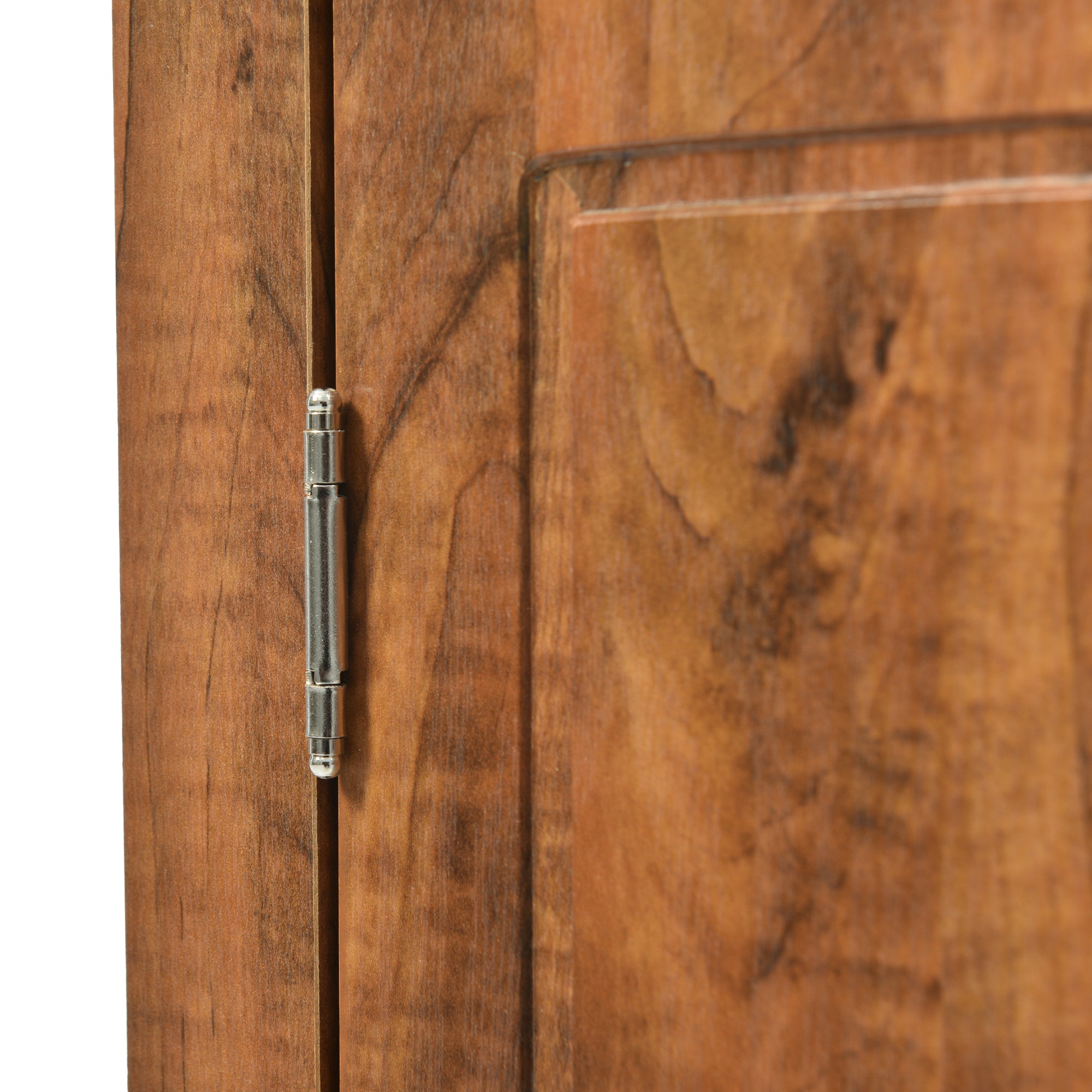 32" Wood 2-door Bathroom Corner Cabinet with Adjustable Shelves