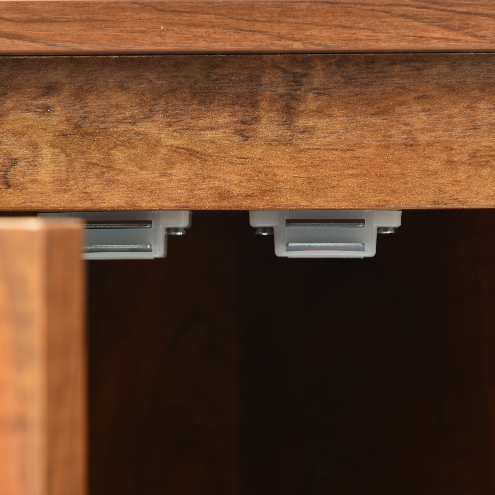 32" Wood 2-door Bathroom Corner Cabinet with Adjustable Shelves
