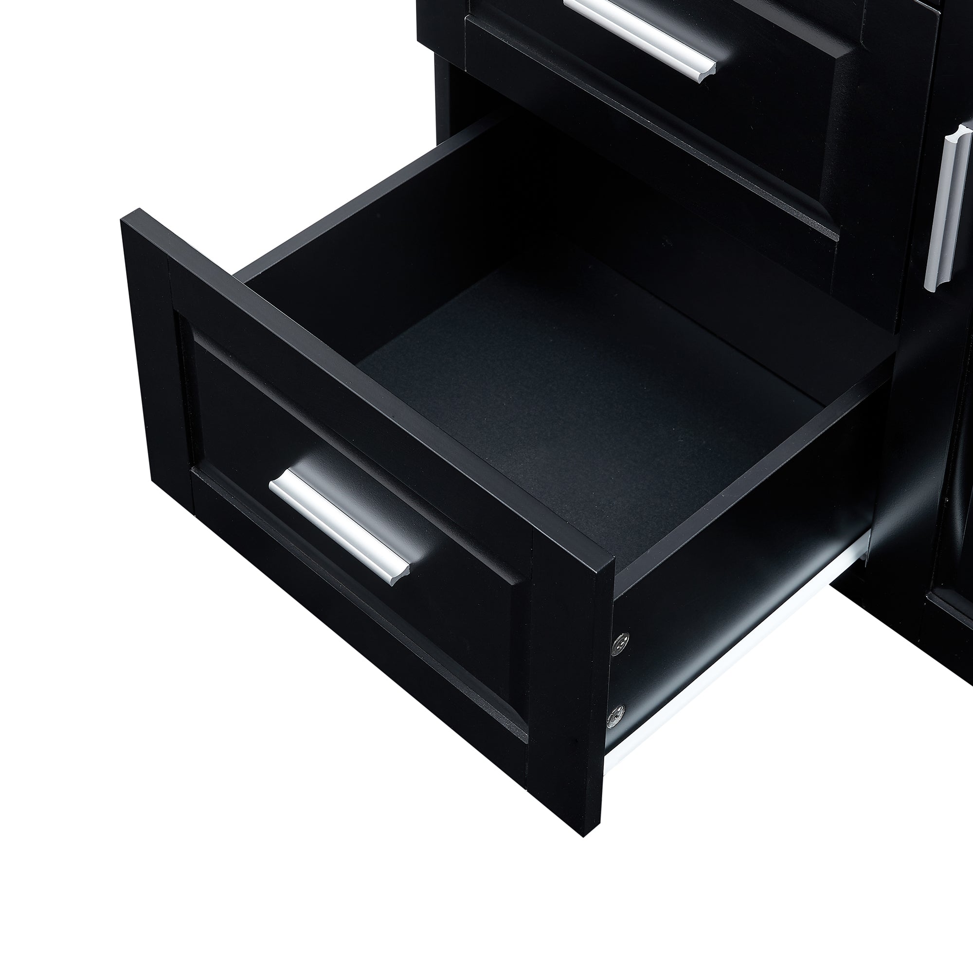 32 in. W x 72 in. H Storage Cabinet with Doors and Three Drawers